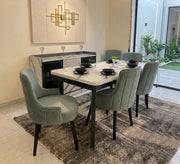 Modern dining room in black and white - Vitrine Furniture - Dining Room Set