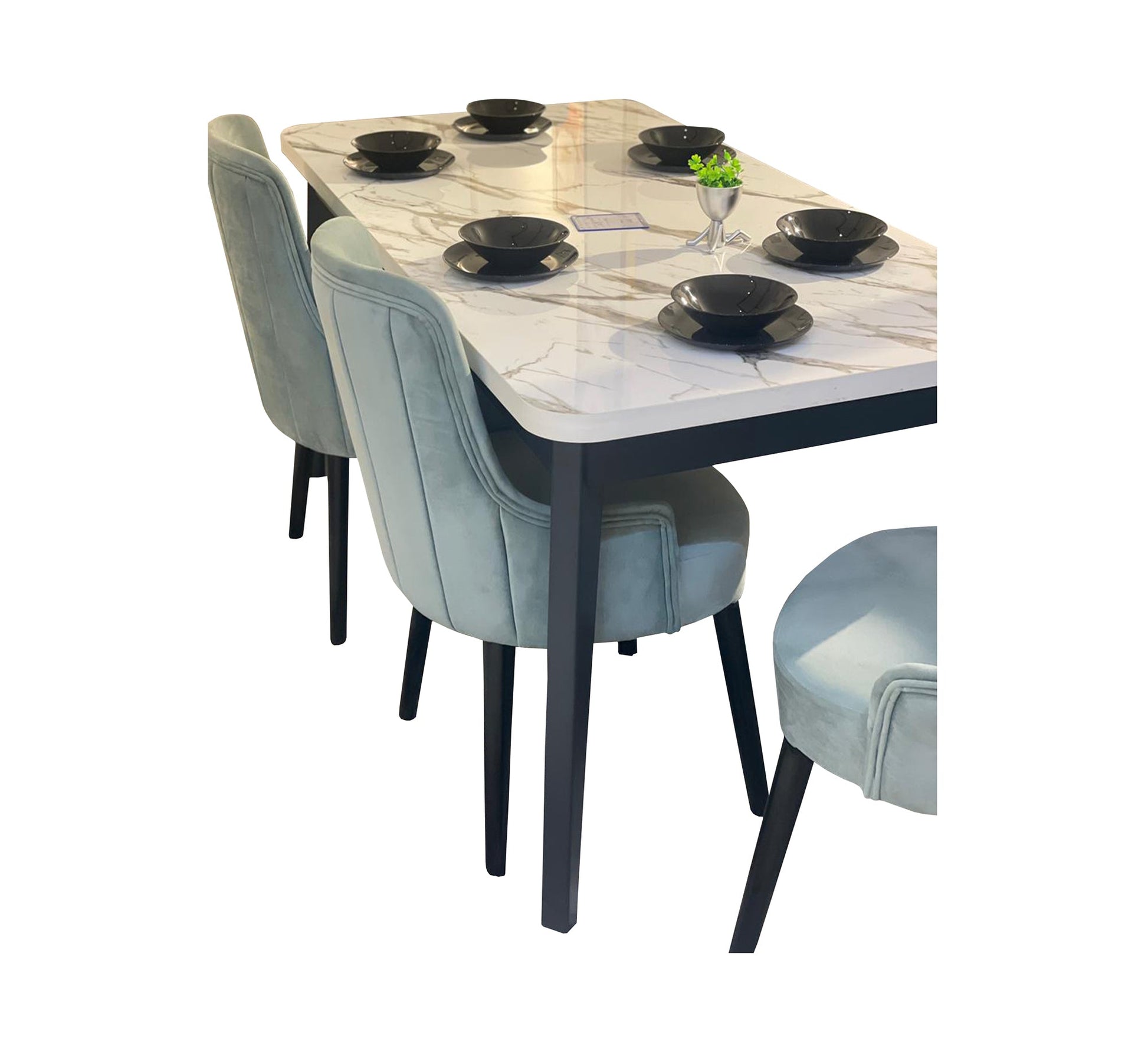 Modern dining room in black and white - Vitrine Furniture - Furniture