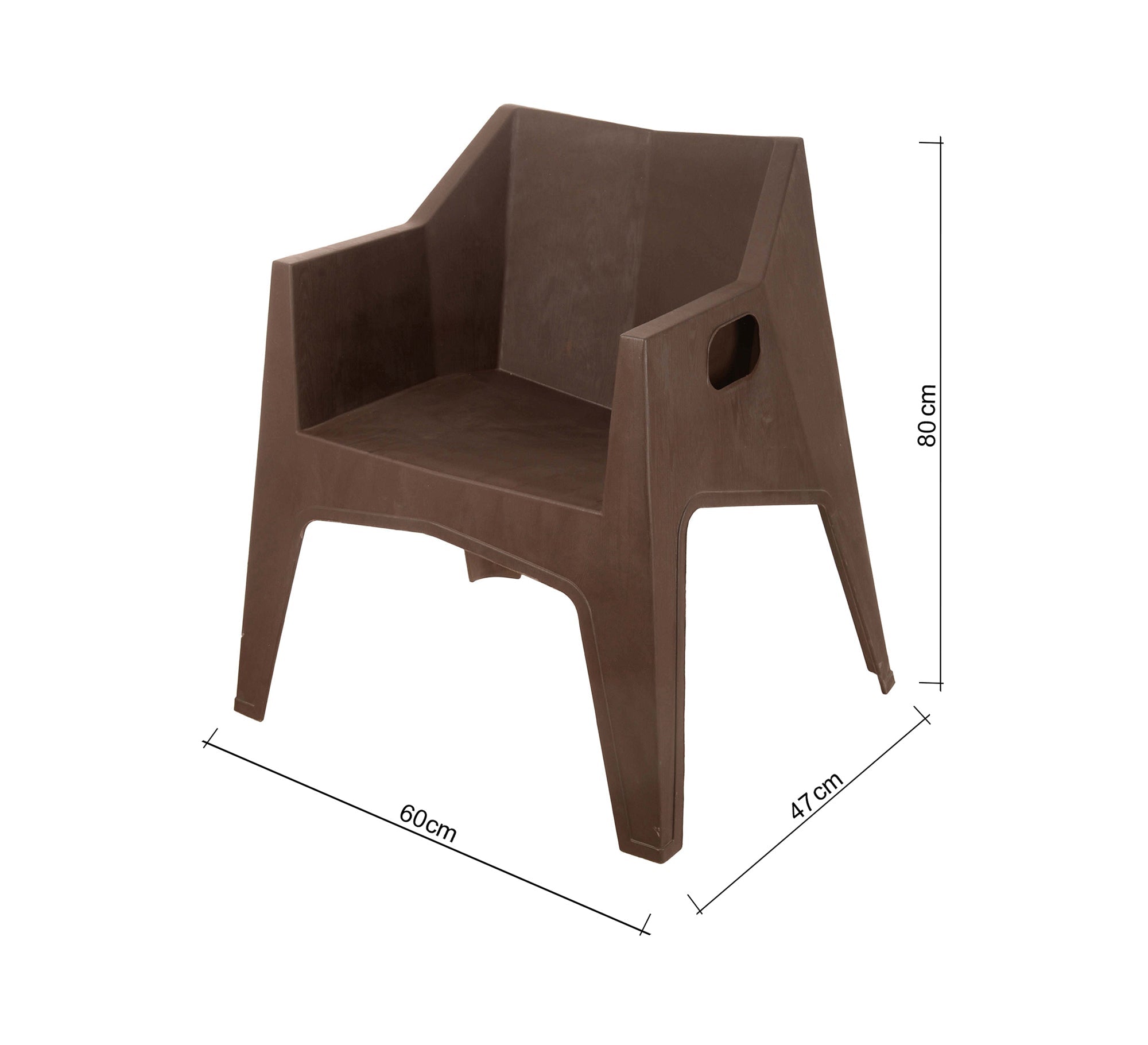 Modern dining set with a geometric design in brown and black - Vitrine Furniture - Outdoor Products