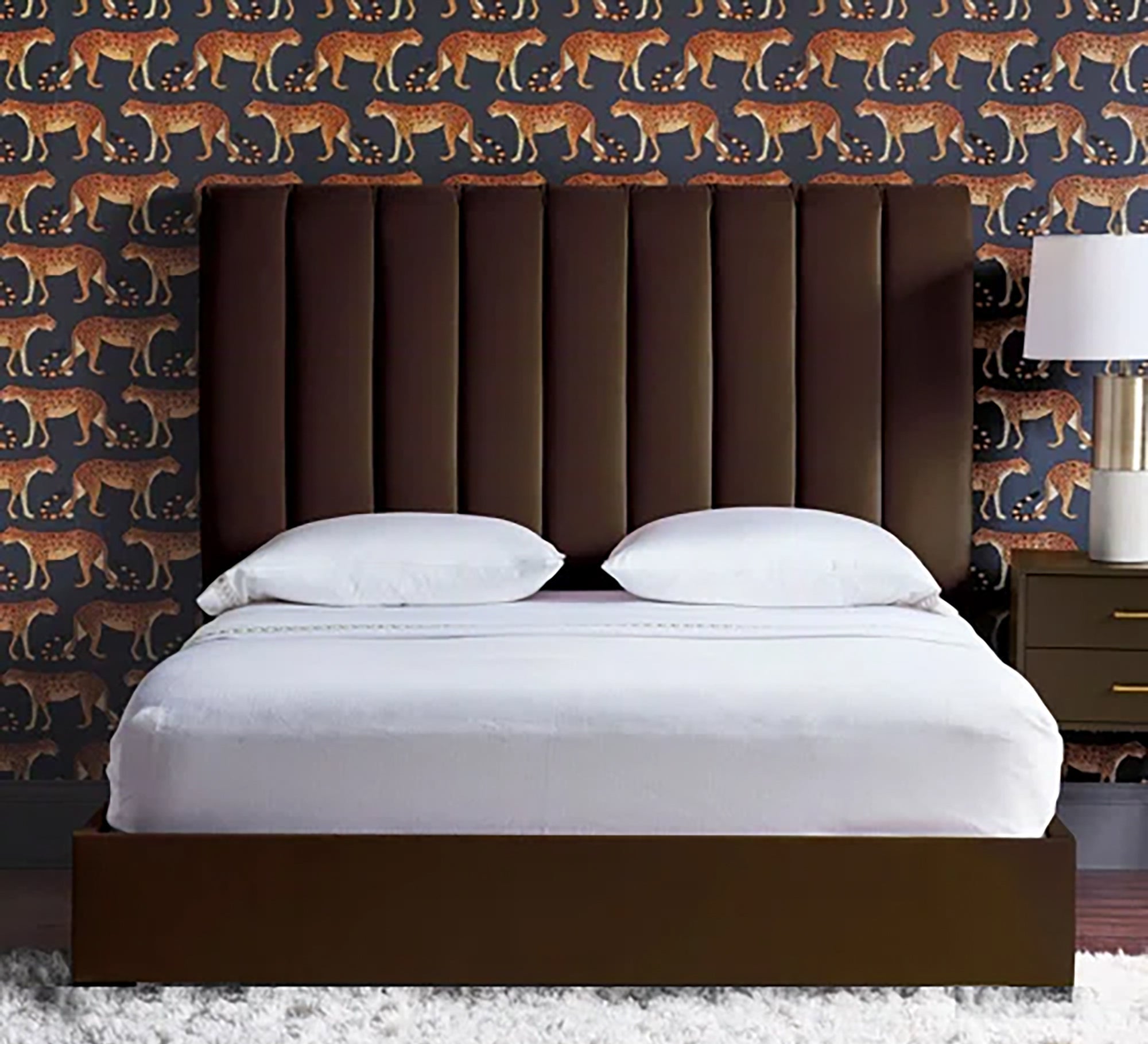 Modern, elegant, and distinctive brown bed - Vitrine Furniture - Furniture