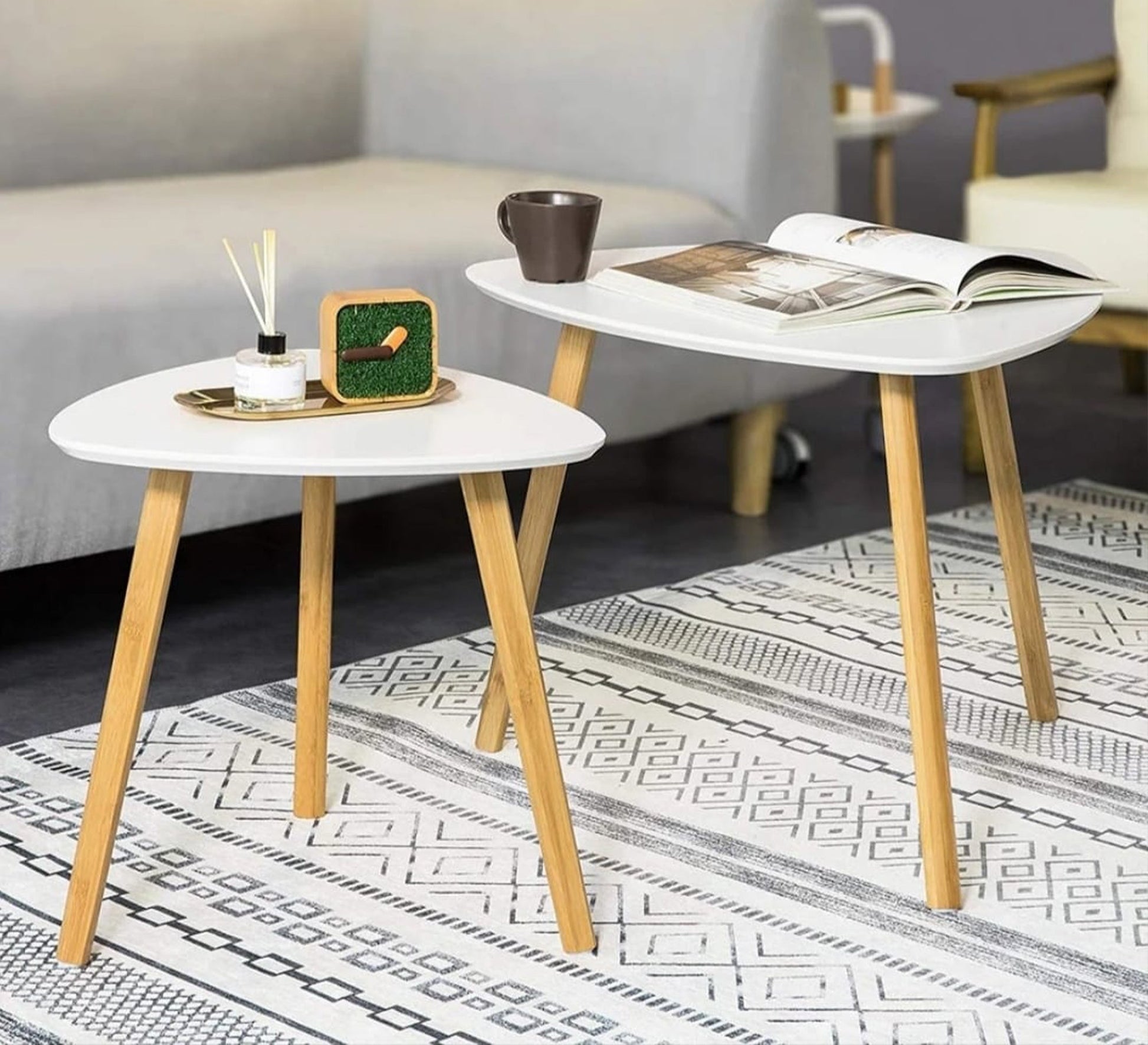 Modern, flexible nesting serving tables - Vitrine Furniture - Side Tables