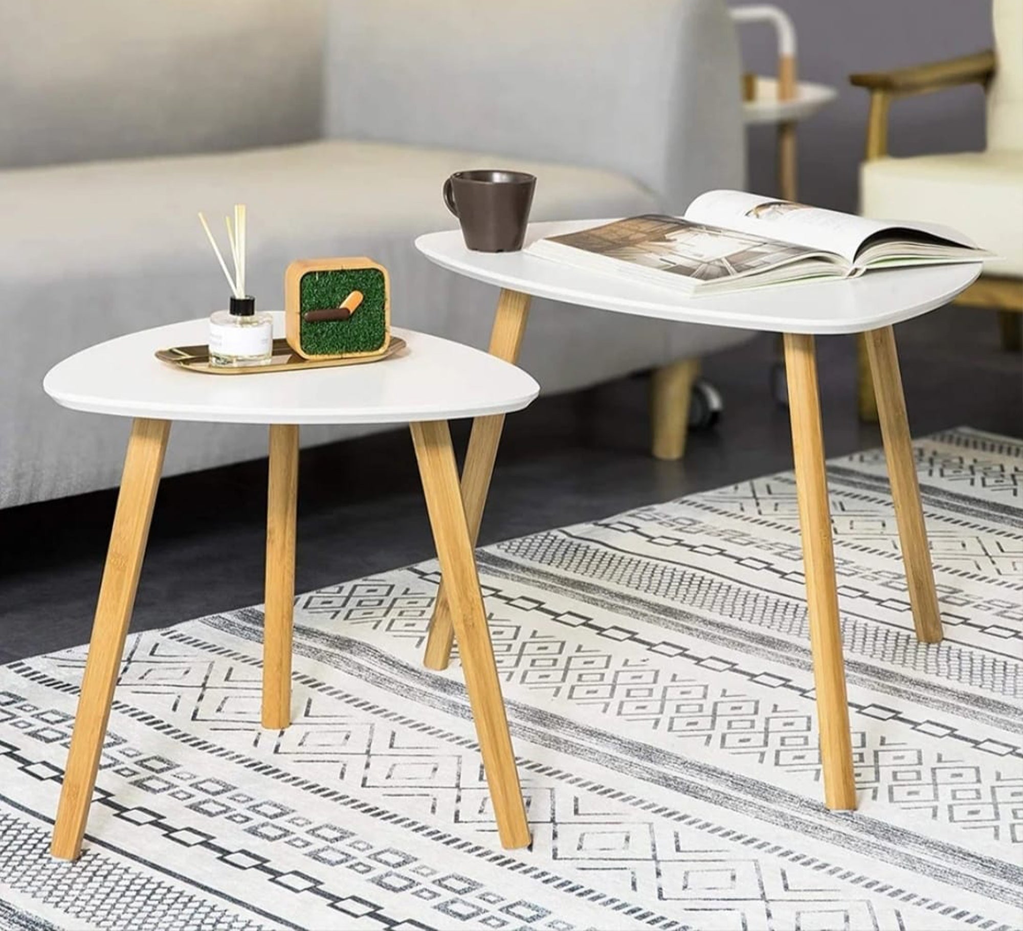 Modern, flexible nesting serving tables - Vitrine Furniture - Side Tables