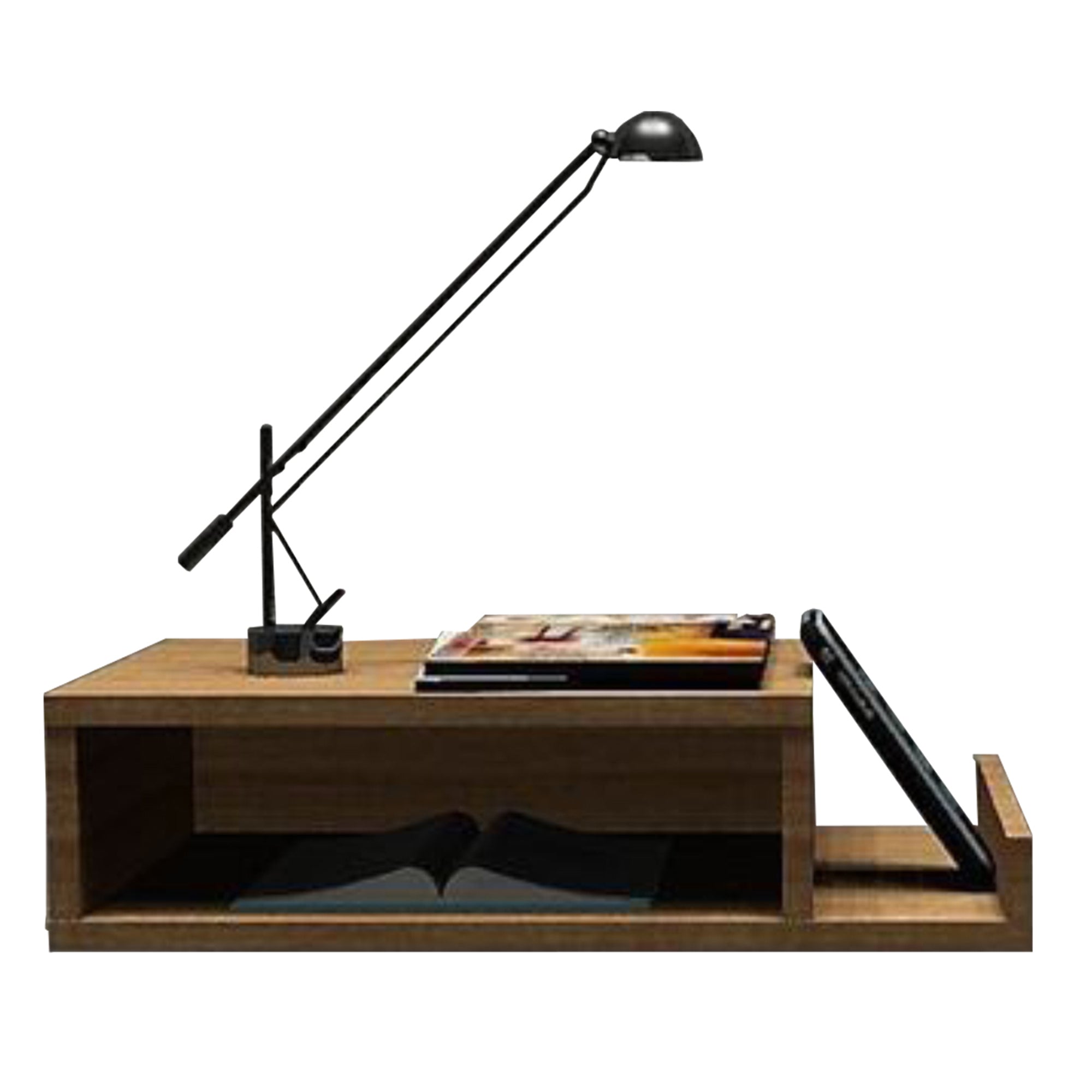 Modern floating nightstand in wooden beige - Vitrine Furniture - Furniture