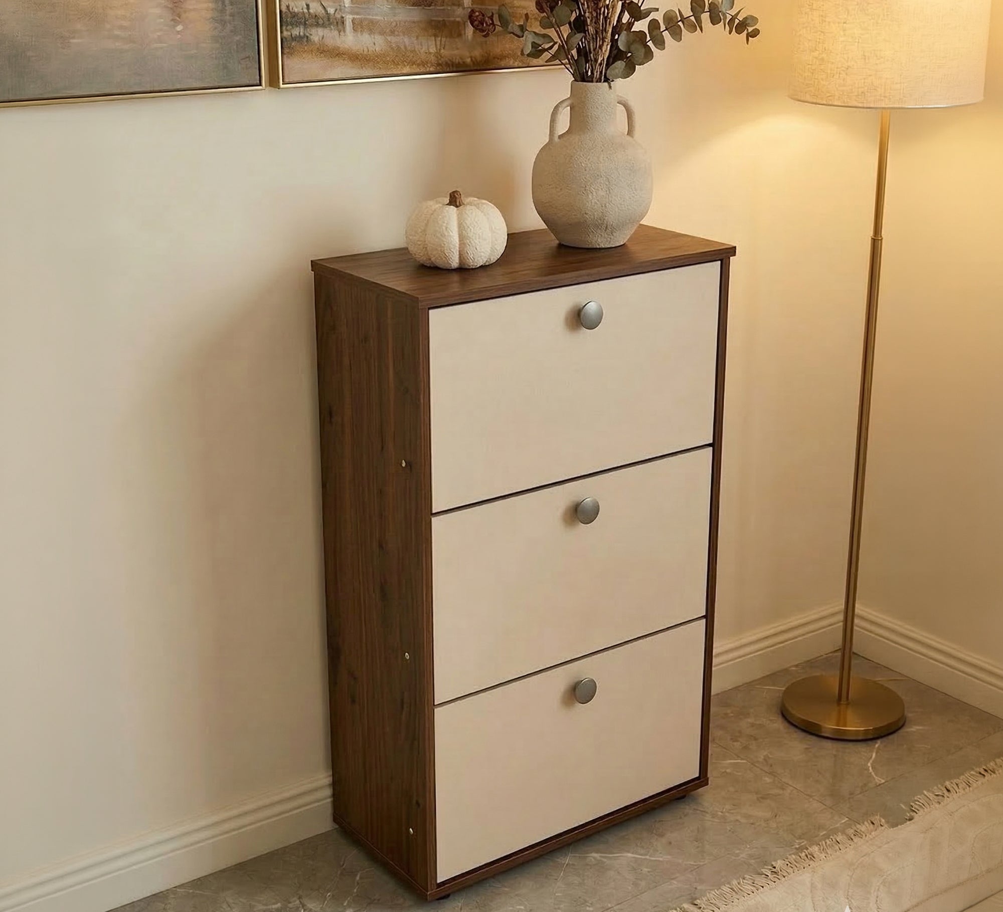 Modern furniture set with an elegant wooden design - Vitrine Furniture - TV Table & Cabinet