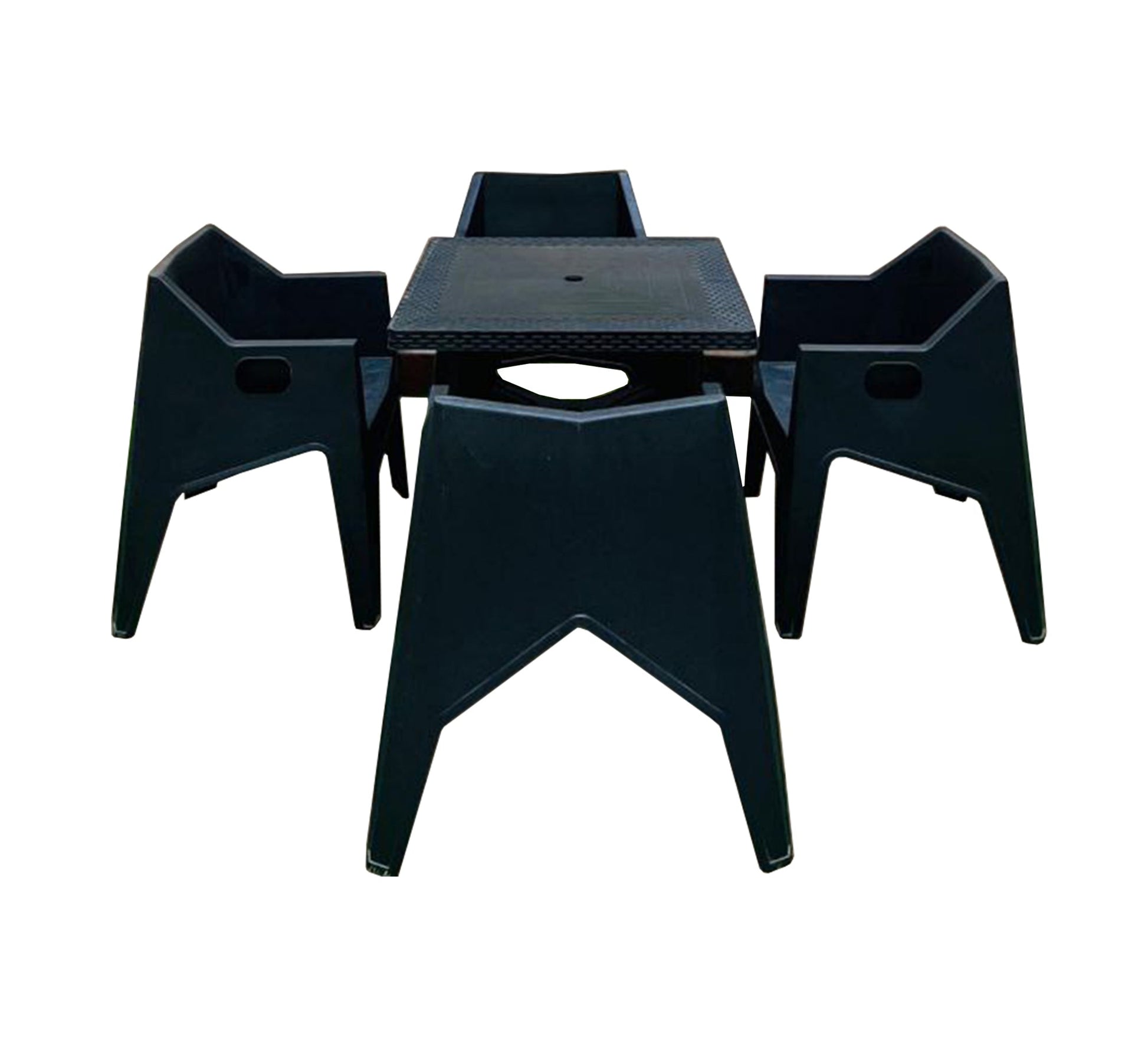 Modern geometric dining set Black - Vitrine Furniture - Outdoor Products