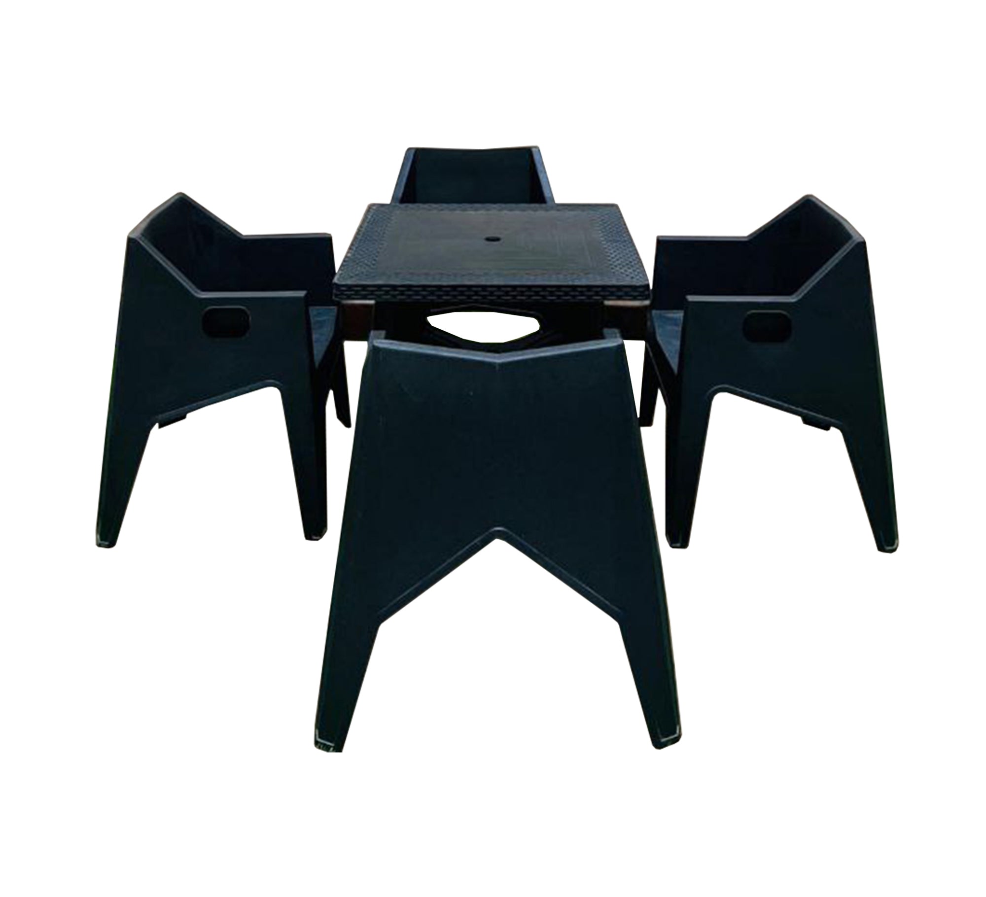 Modern geometric dining set Black - Vitrine Furniture - Outdoor Products