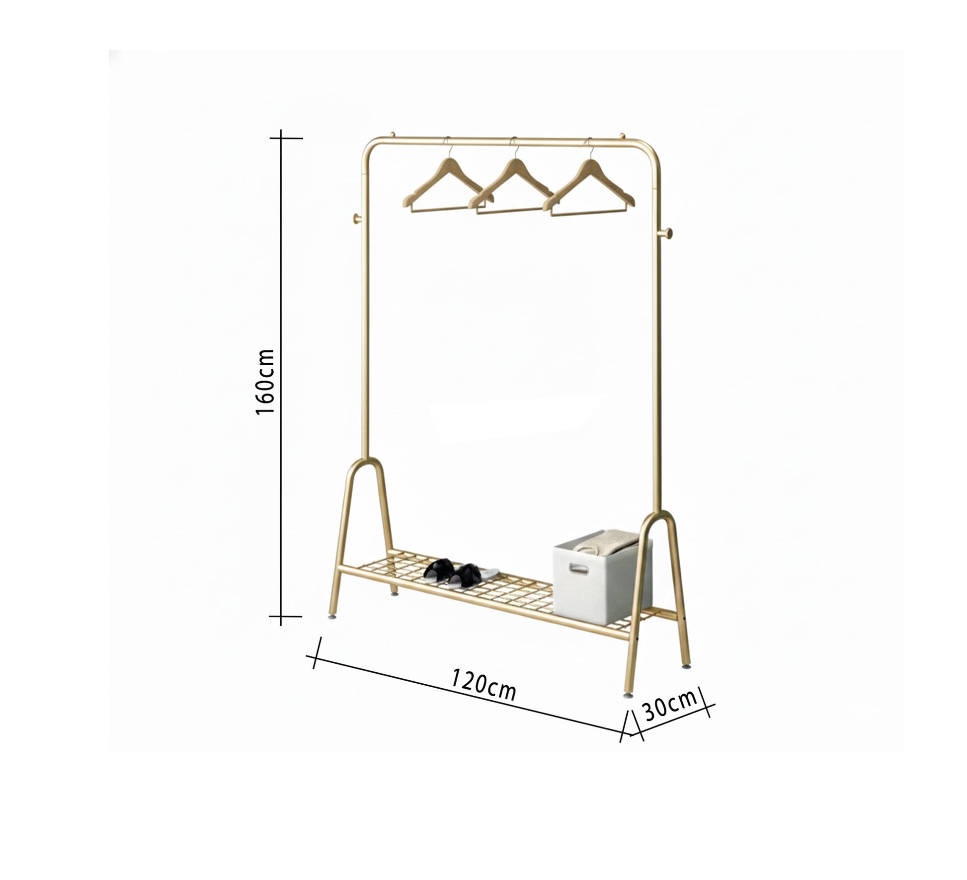 Modern gold - colored clothes organizer - Vitrine Furniture - Furniture