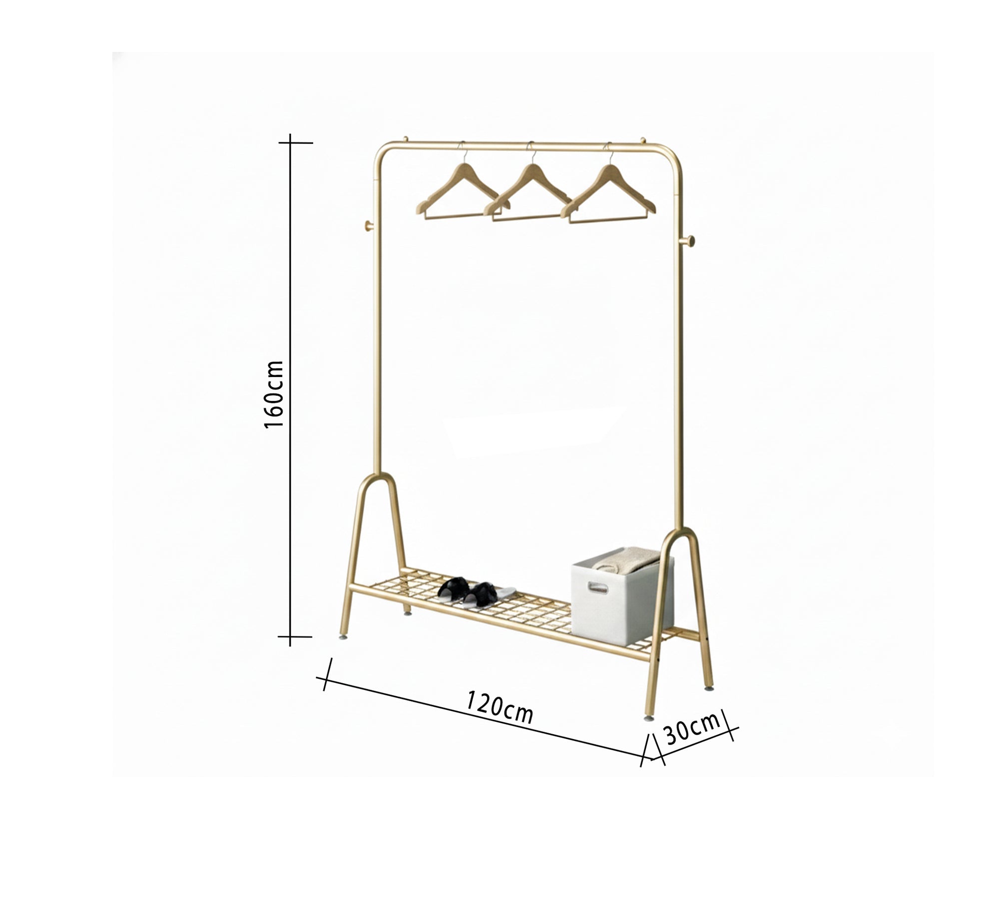 Modern gold - colored clothes organizer - Vitrine Furniture - Furniture
