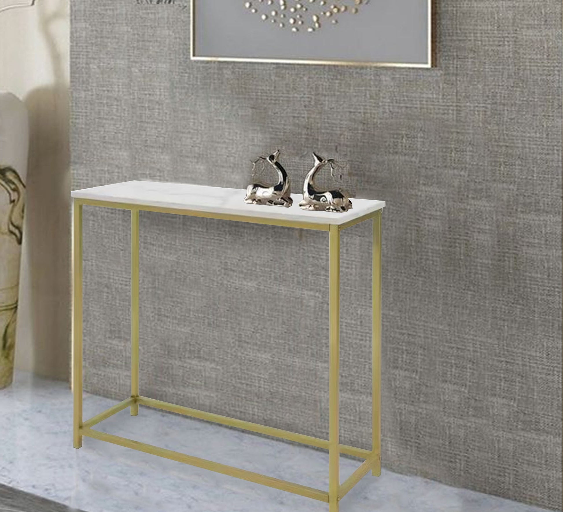 Modern golden console - Vitrine Furniture - Furniture