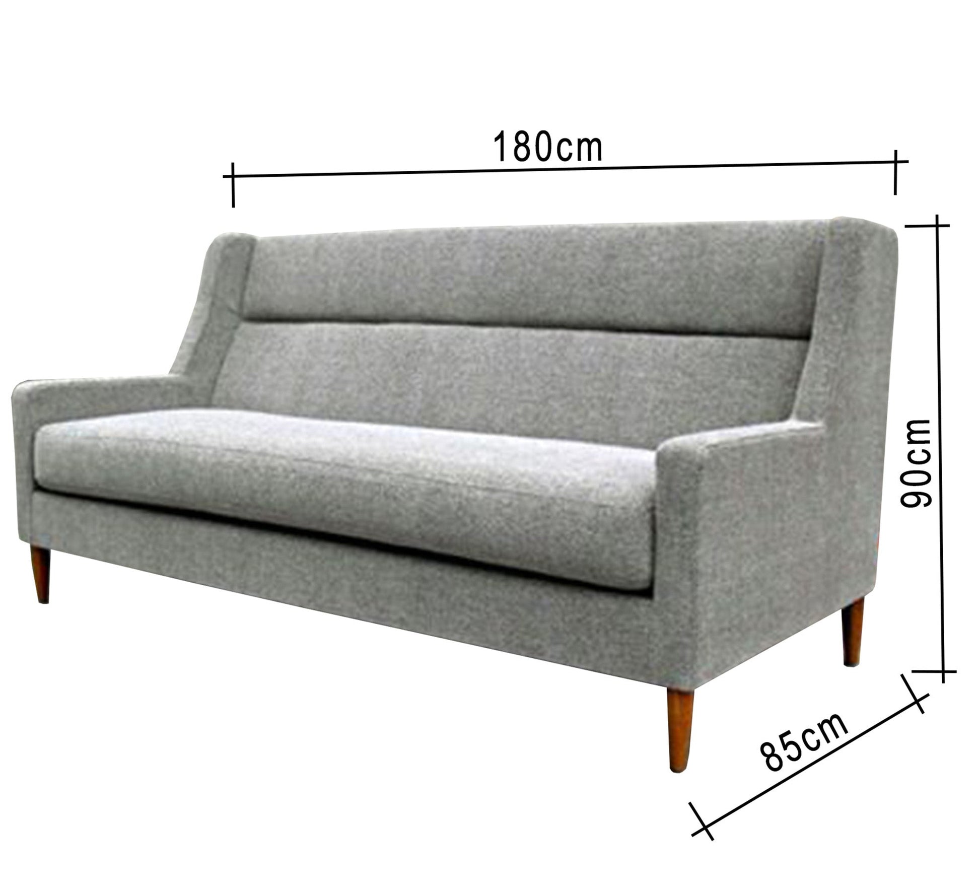 Modern gray sofa on wooden legs - Vitrine Furniture - Living room Sofas