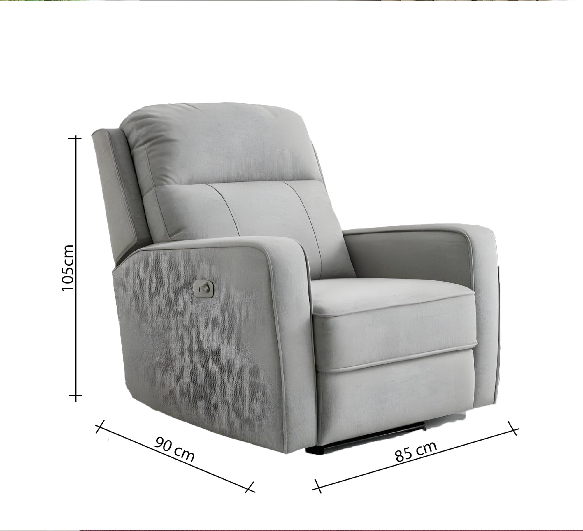 Modern Grey Lazy Boy Chair - Vitrine Furniture - Furniture