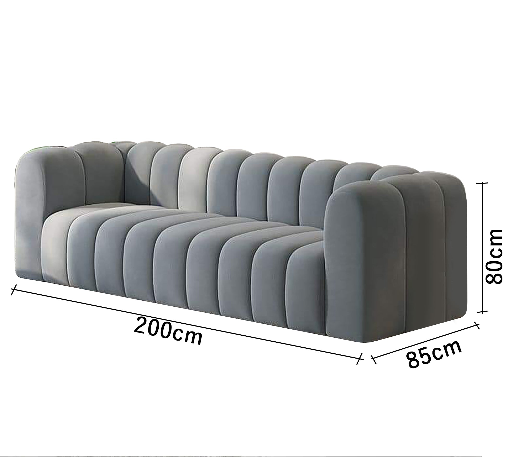 Modern Grey Sofa - Vitrine Furniture - Furniture