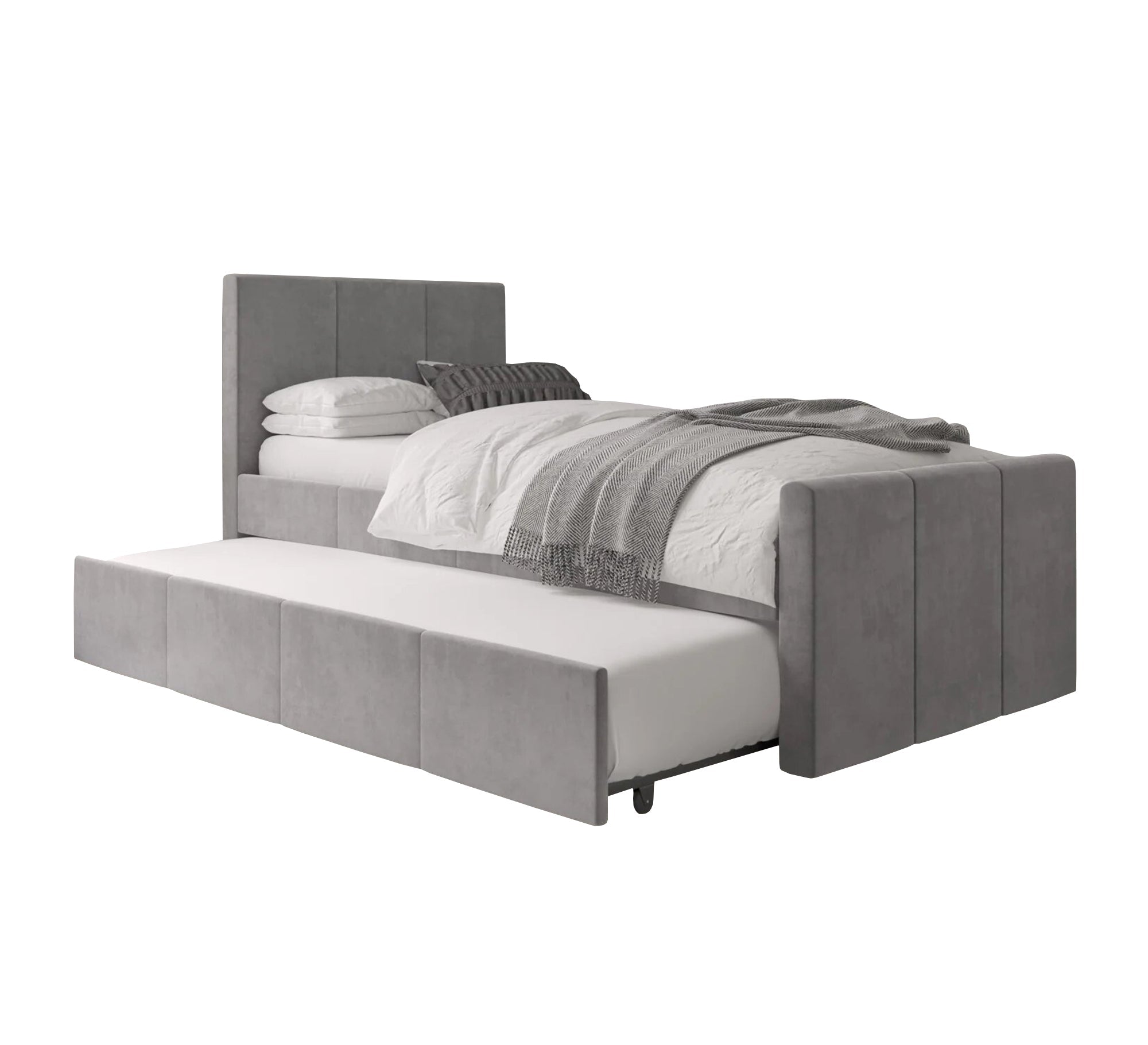 Modern Grey Twin Bed - Vitrine Furniture - Furniture