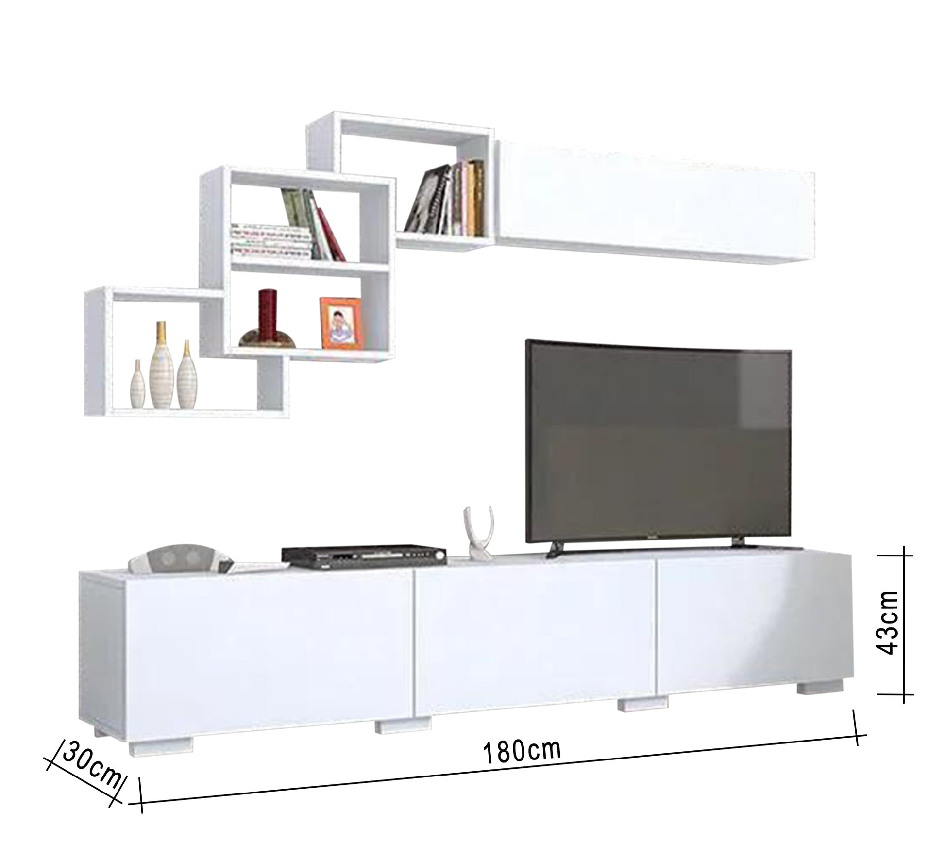 Modern Home TV Console: Stylish, Spacious, Elegant Storage - Vitrine Furniture - Furniture