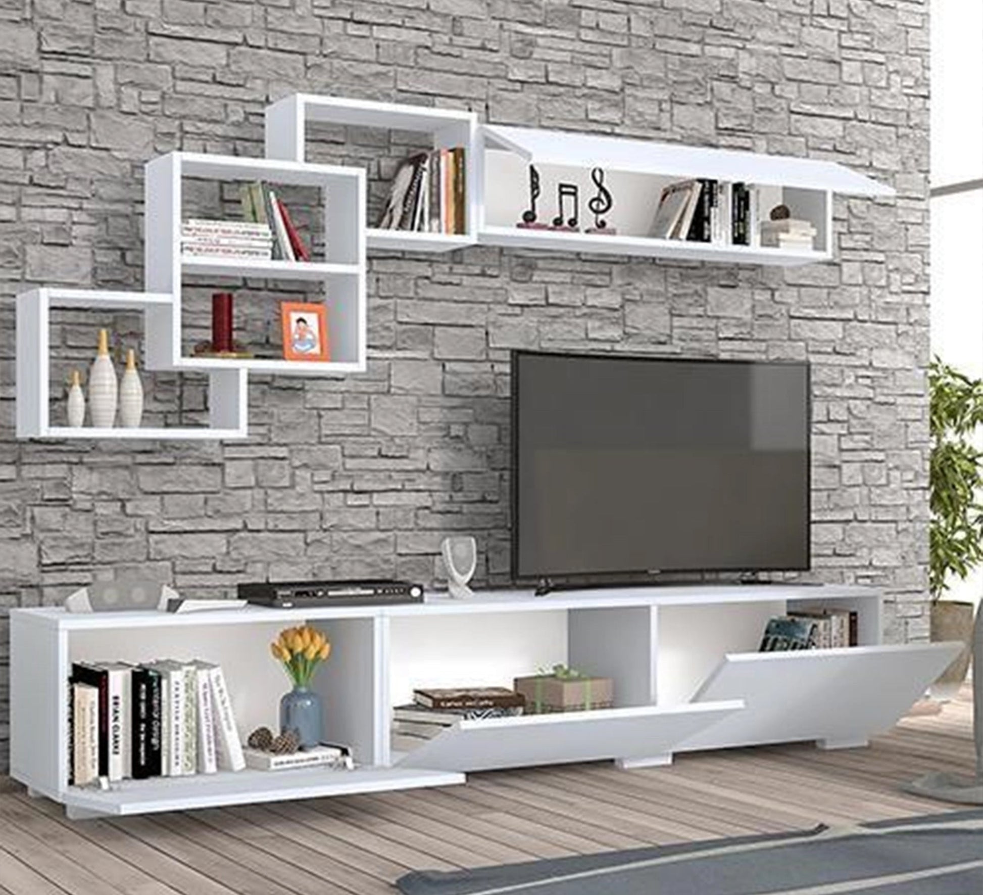 Modern Home TV Console: Stylish, Spacious, Elegant Storage - Vitrine Furniture - Furniture