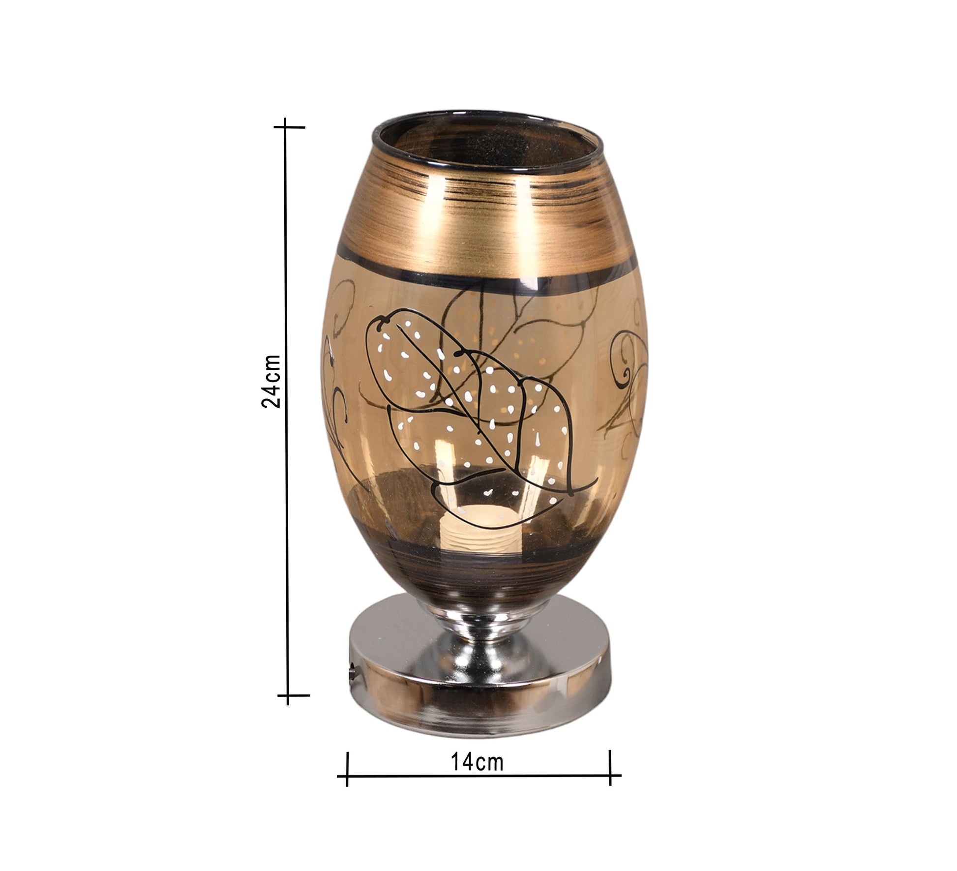 Modern honey - colored and gold metal and glass lampshade - Vitrine Furniture - Lighting