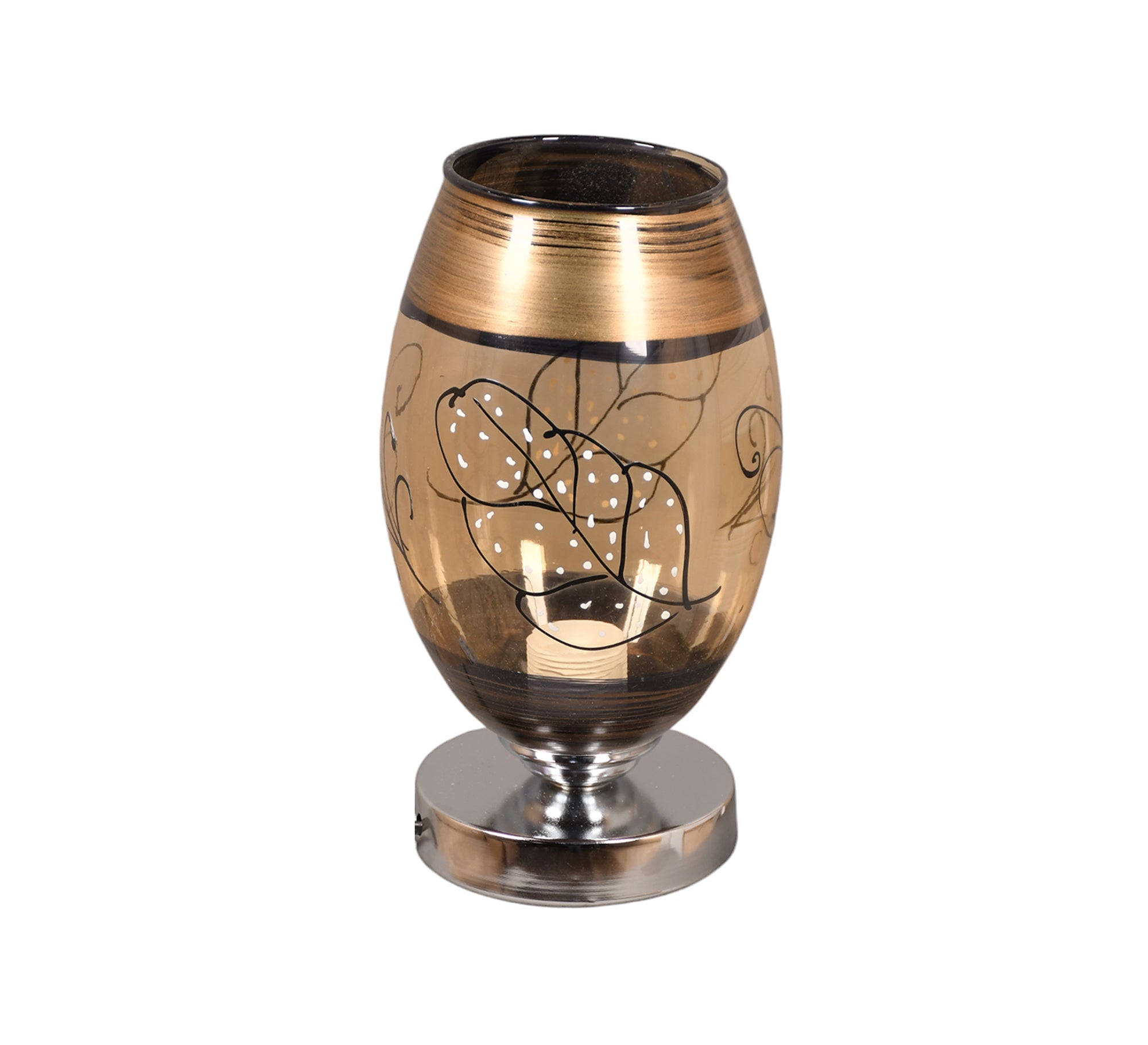 Modern honey - colored and gold metal and glass lampshade - Vitrine Furniture - Lighting