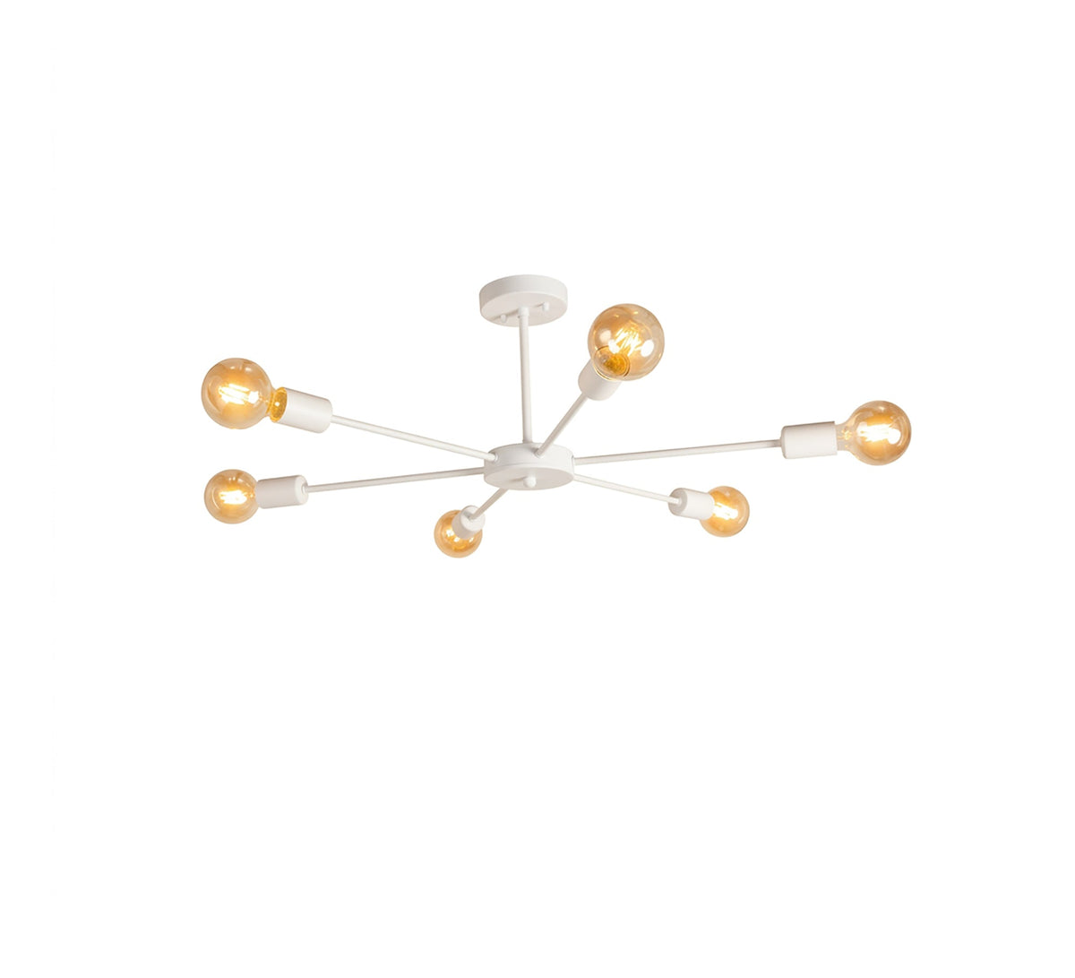 Modern, interconnected hexagonal ceiling chandelier in white - Vitrine Furniture - Ceiling lights