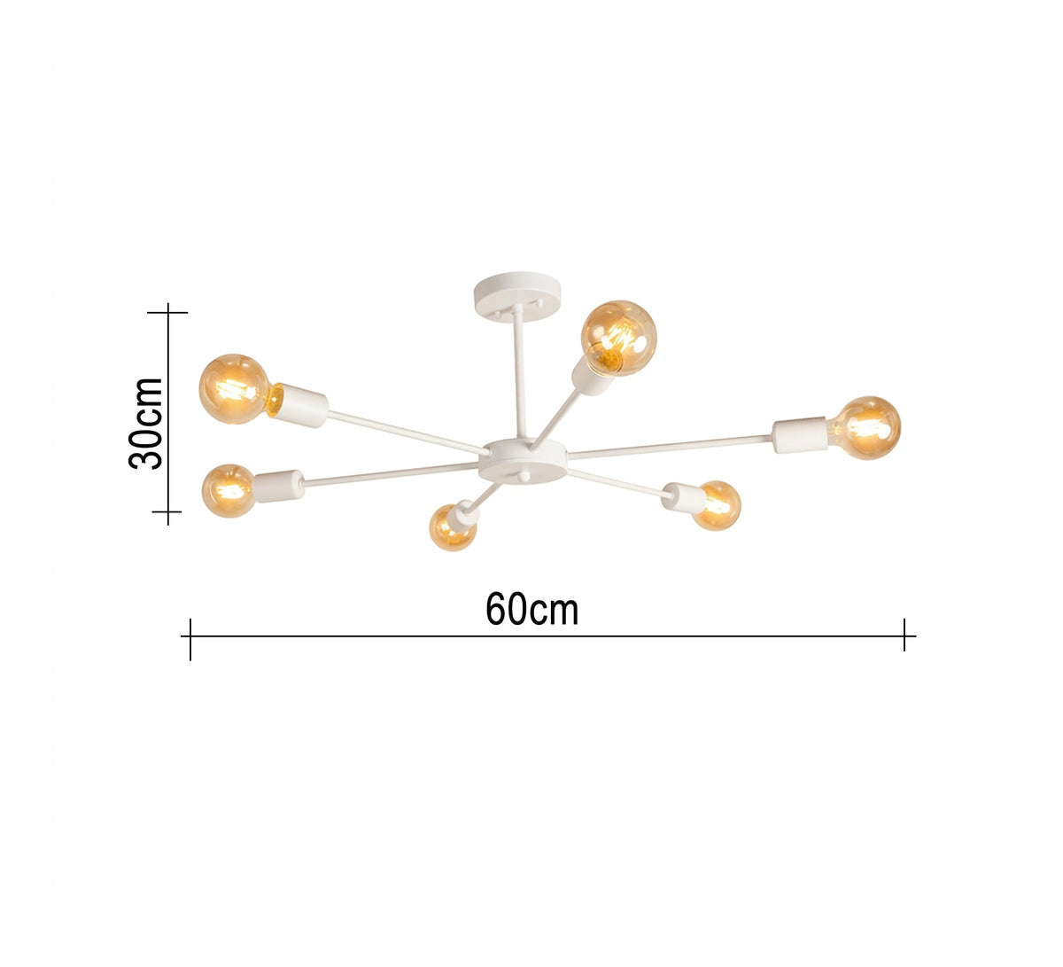 Modern, interconnected hexagonal ceiling chandelier in white - Vitrine Furniture - Ceiling lights