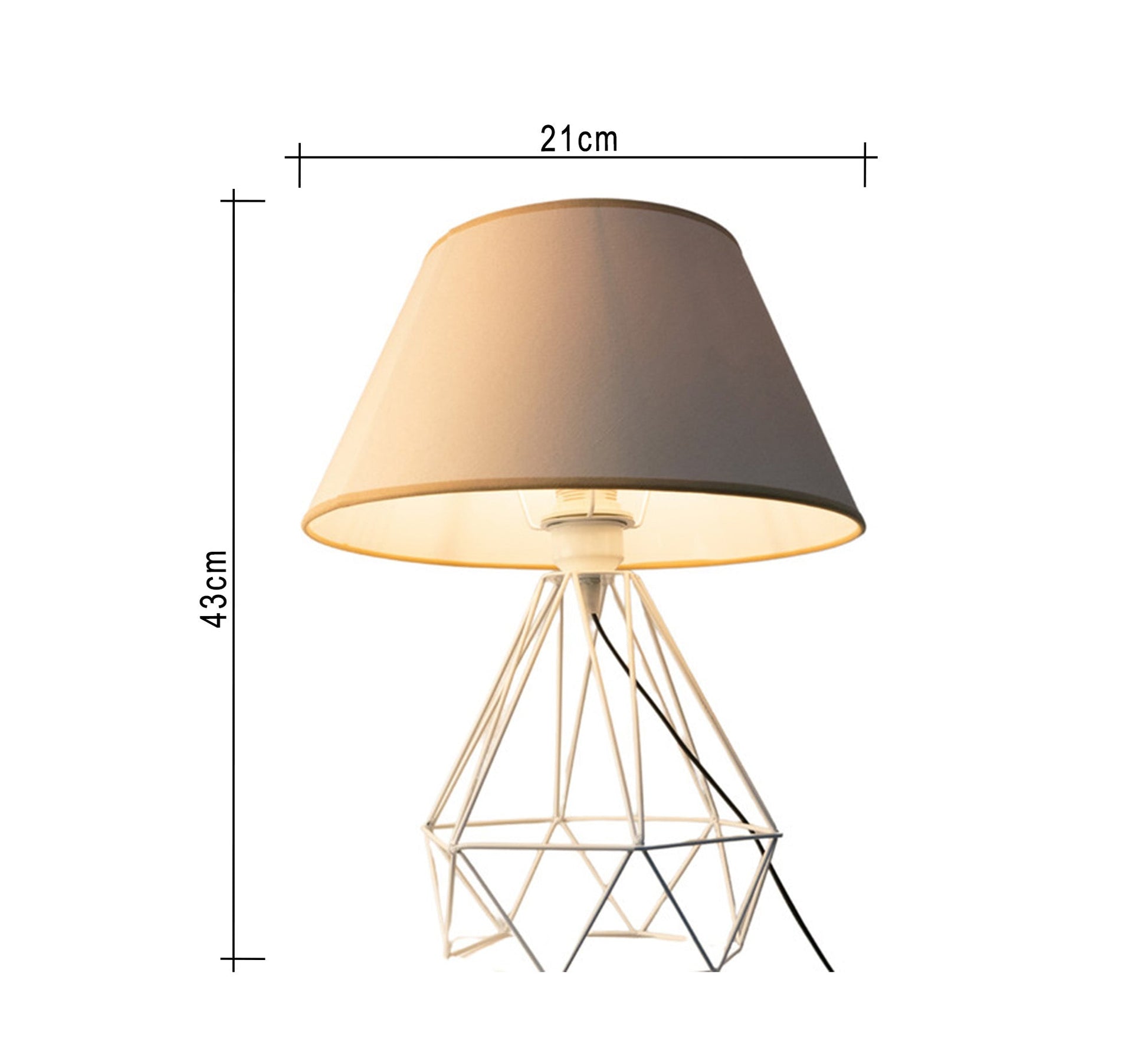Modern lampshade with white base cage - Vitrine Furniture - Lighting