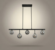 Modern linear ceiling chandelier (5-light) - Vitrine Furniture - Ceiling lights
