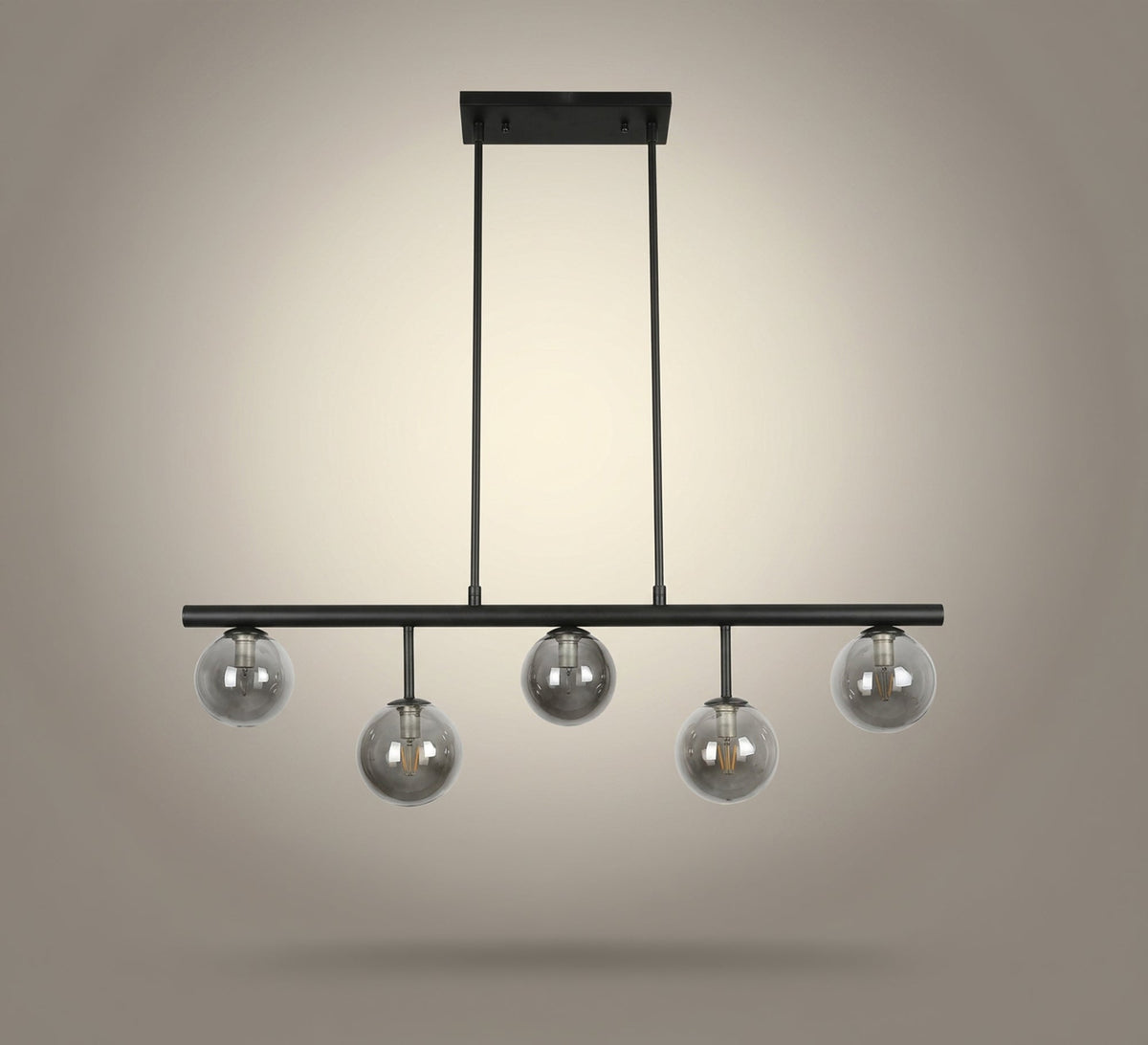 Modern linear ceiling chandelier (5-light) - Vitrine Furniture - Ceiling lights