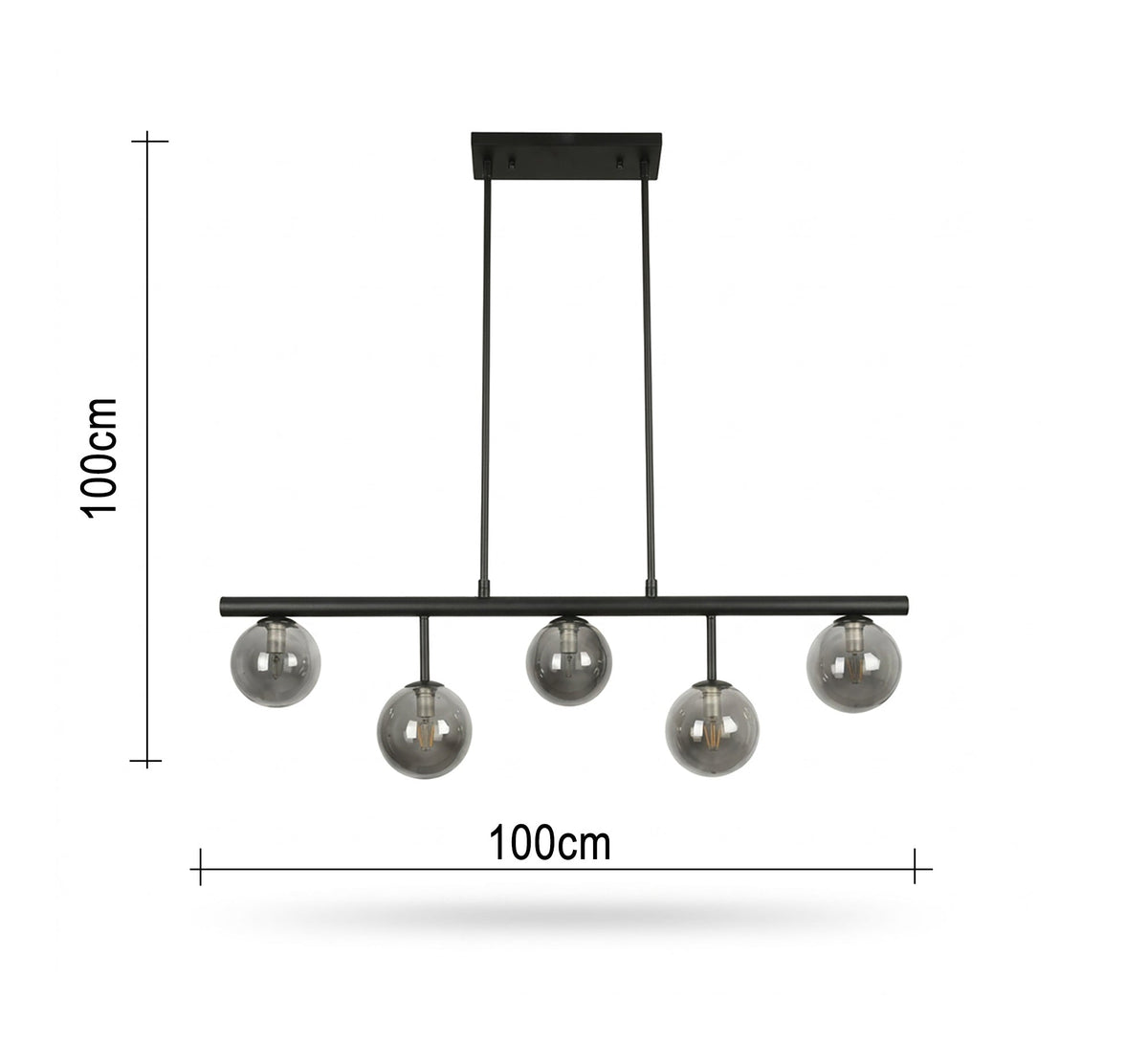 Modern linear ceiling chandelier (5-light) - Vitrine Furniture - Ceiling lights