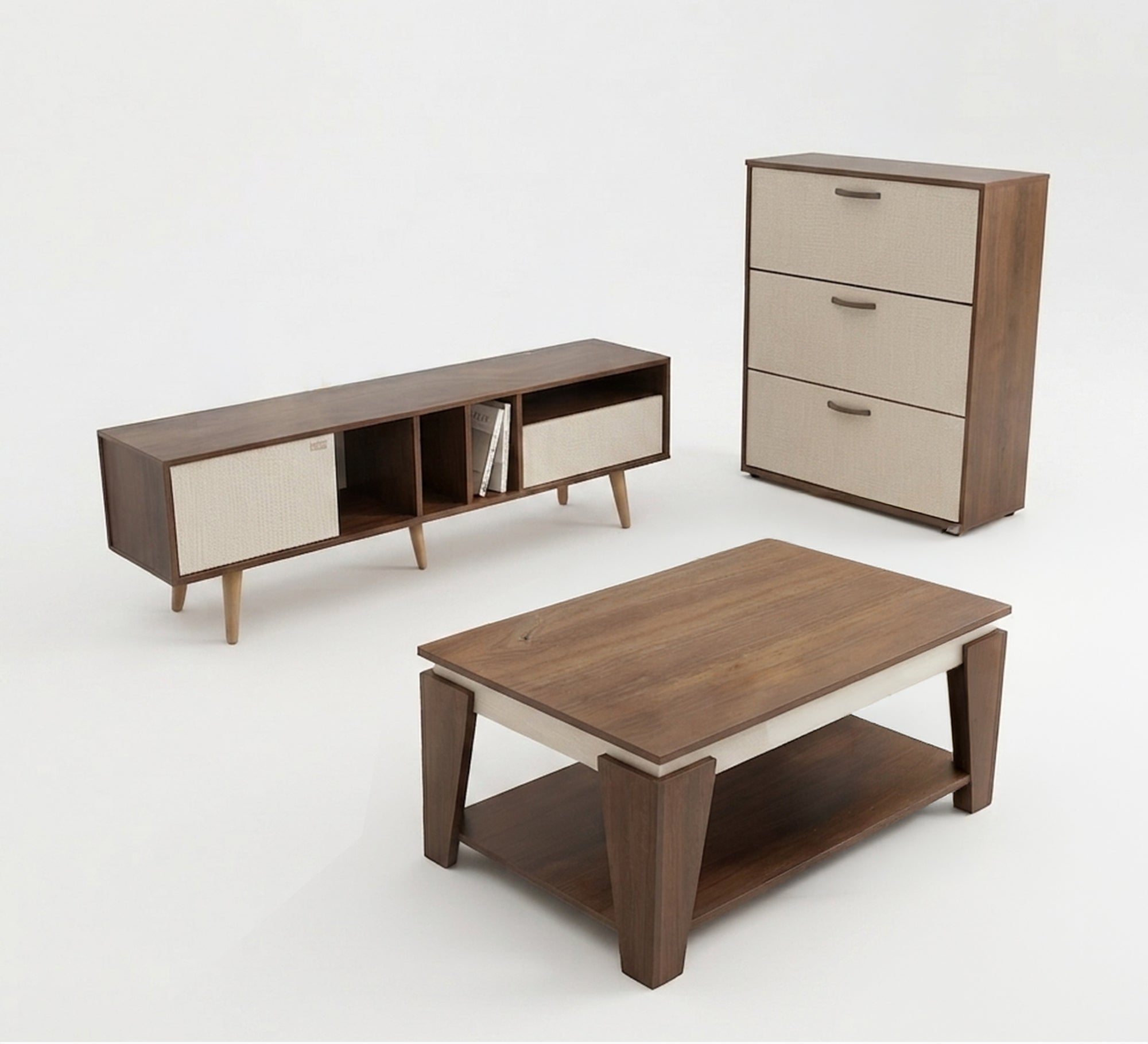 Modern living room furniture set - Vitrine Furniture - TV Table & Cabinet