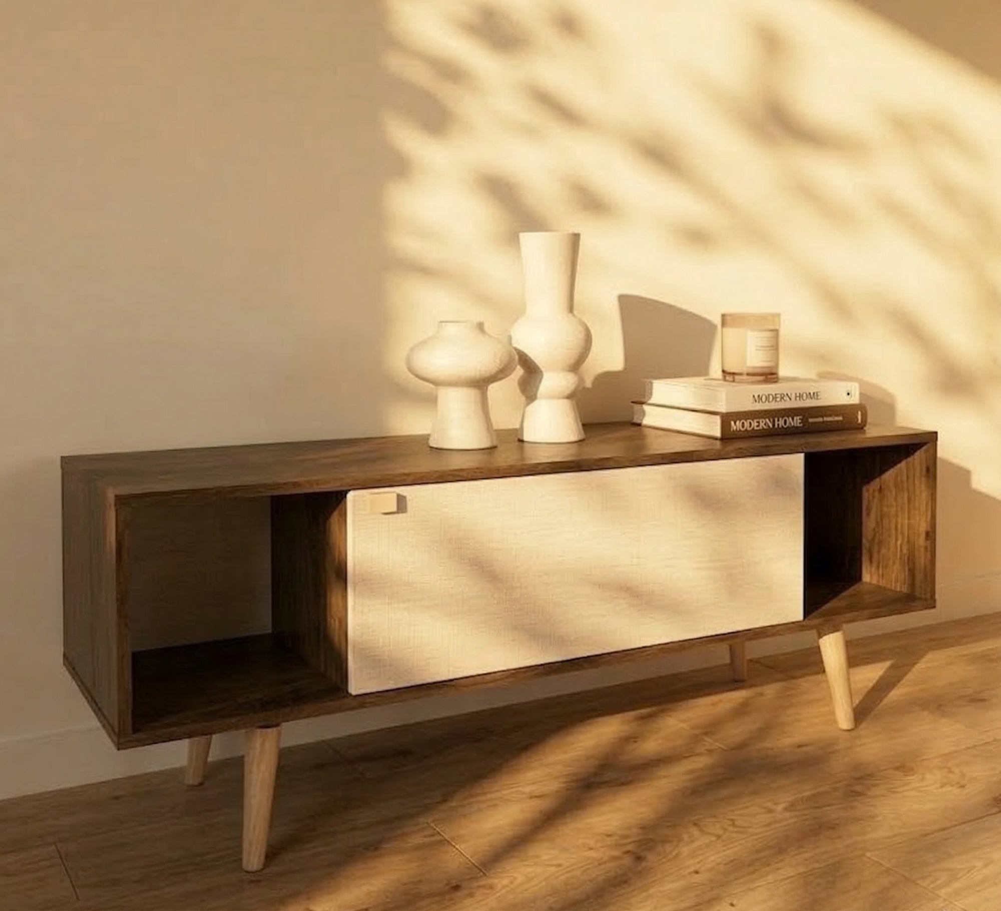 Modern living room table set - Vitrine Furniture - TV Table & Cabinet