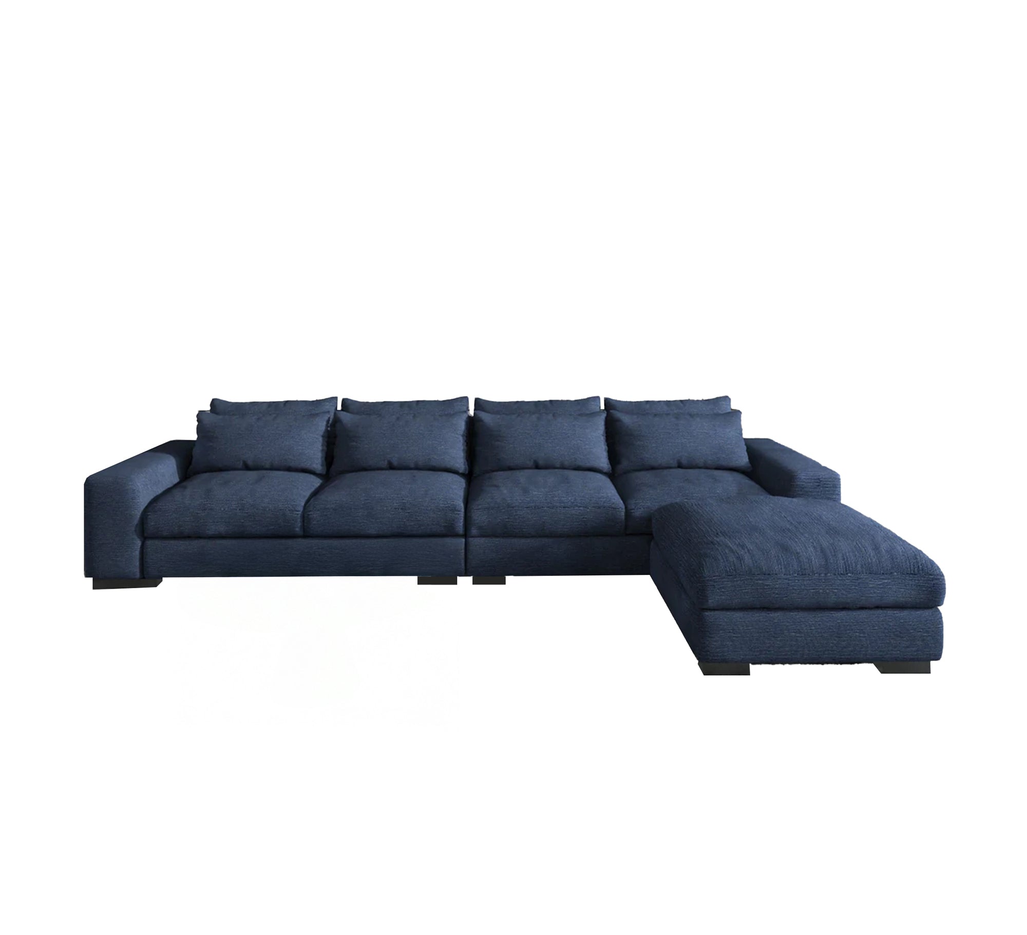 Modern, luxurious, comfortable blue fabric corner sofa - Vitrine Furniture - Furniture