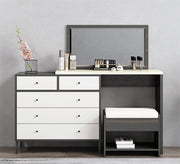 Modern Makeup Vanities - Sleek White & Gray Design - Vitrine Furniture - Furniture