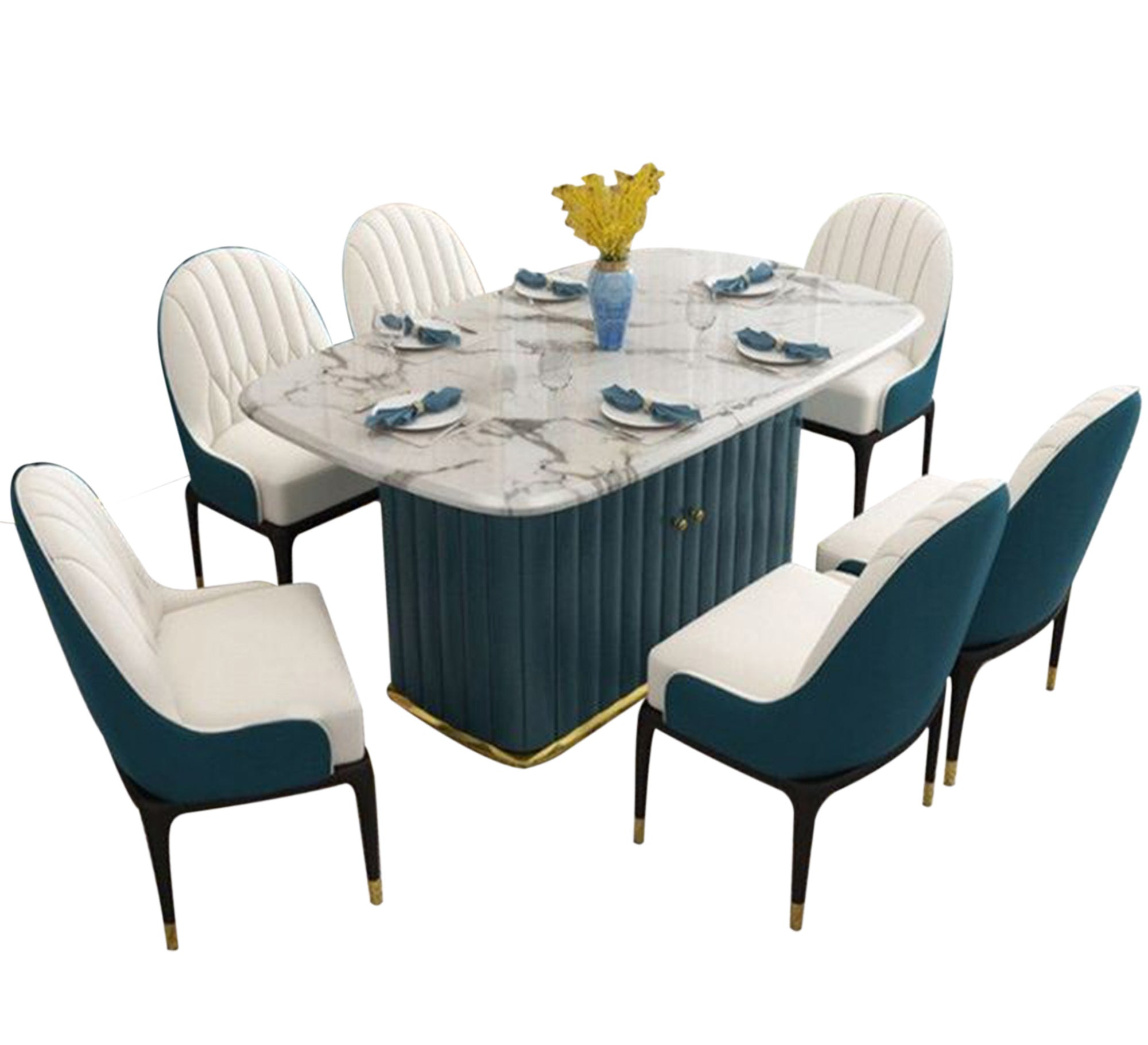 Modern marble dining table design - Vitrine Furniture - Furniture