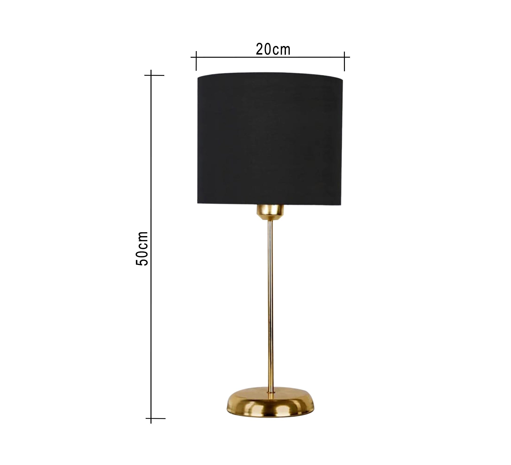 Modern metal lampshade with black shade - Vitrine Furniture - Lighting