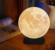 Modern moon lampshade with black metal base - Vitrine Furniture - Lighting