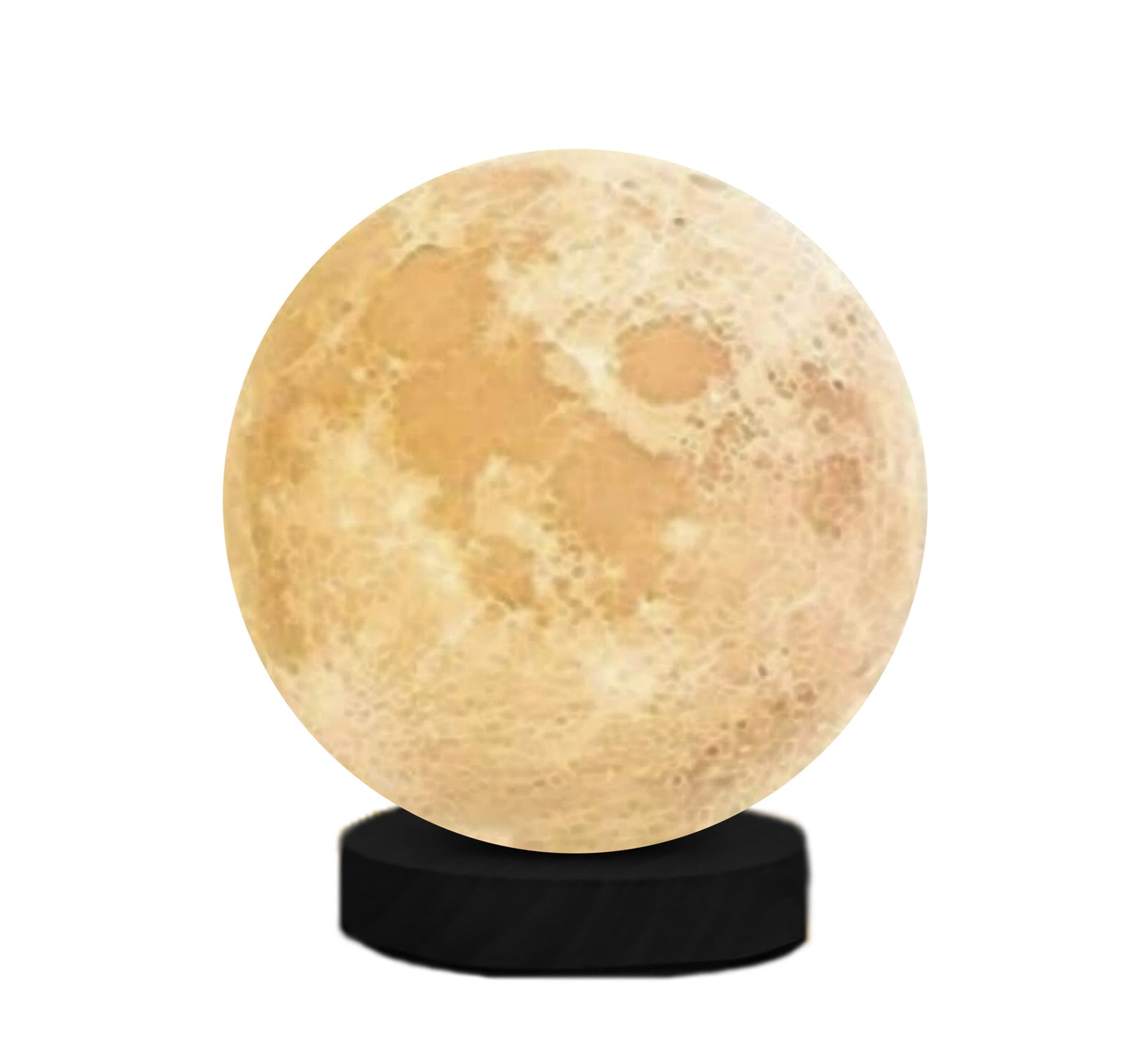 Modern moon lampshade with black metal base - Vitrine Furniture - Lighting