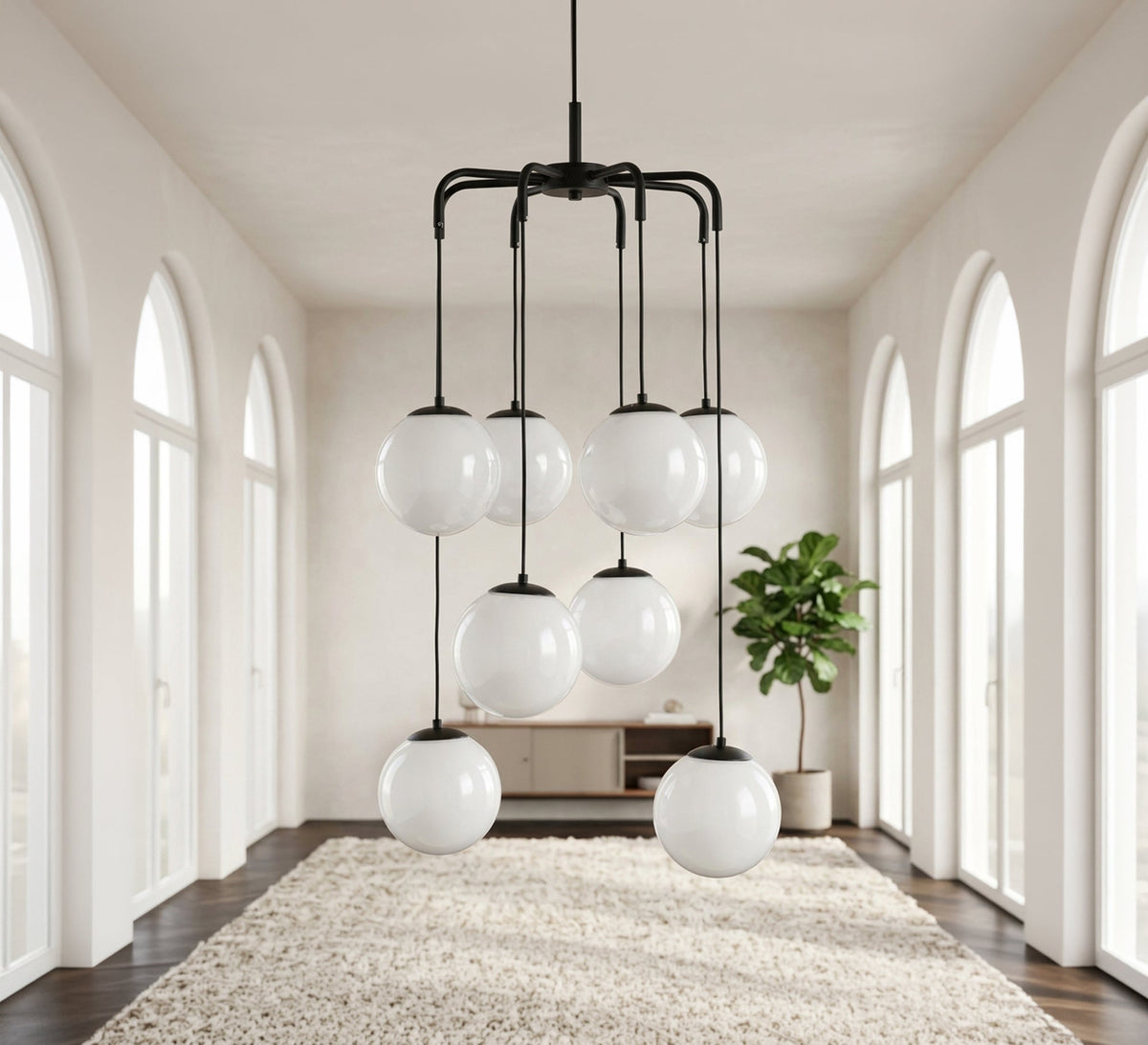 Modern multi-sphere ceiling chandelier - Vitrine Furniture - Ceiling lights
