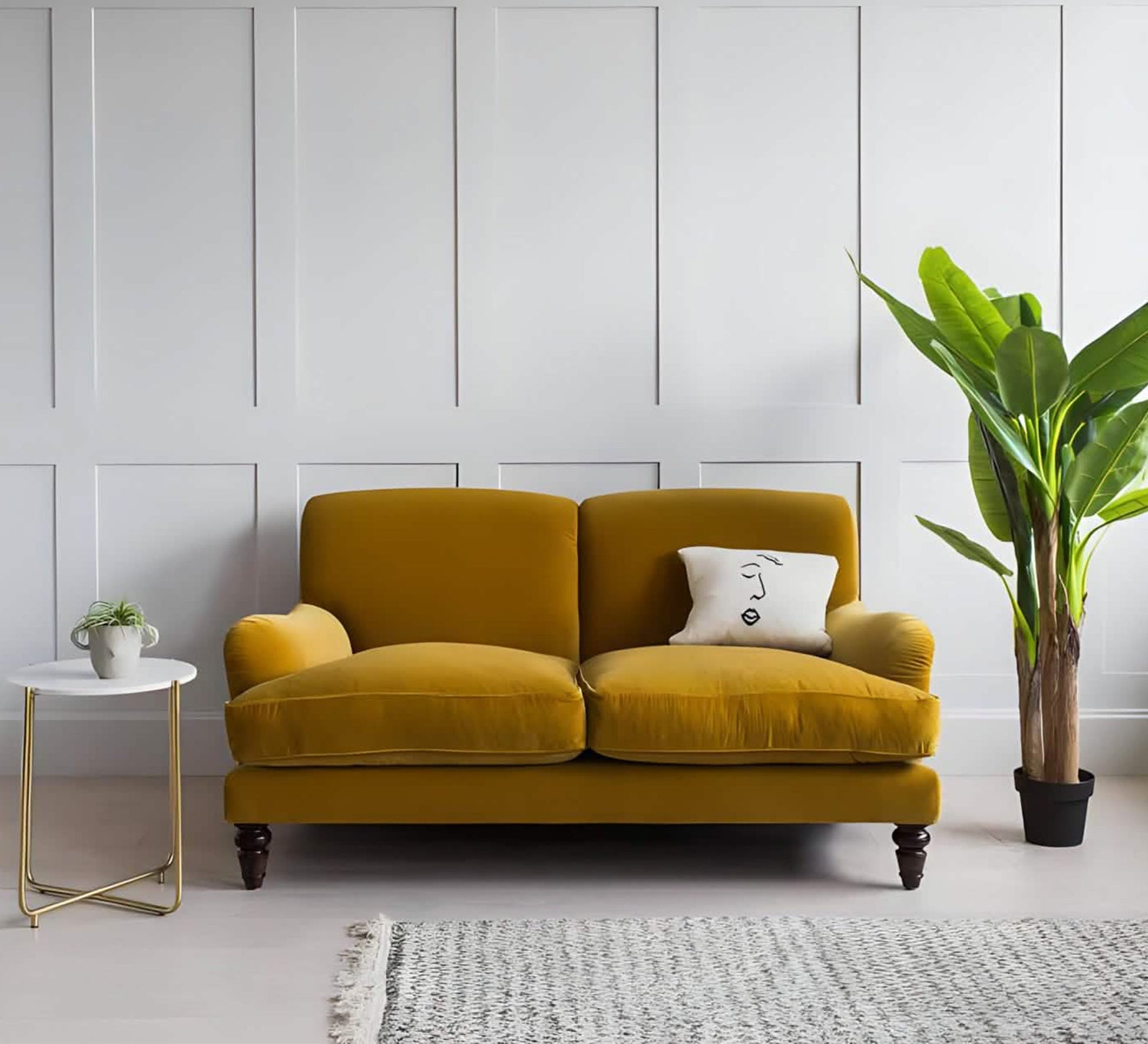 Modern mustard yellow sofa - Vitrine Furniture - Furniture
