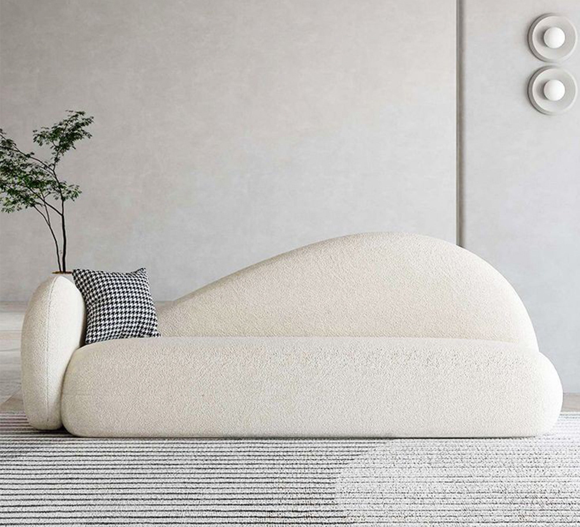 Modern off white curved sofa - Vitrine Furniture - Living room Sofas