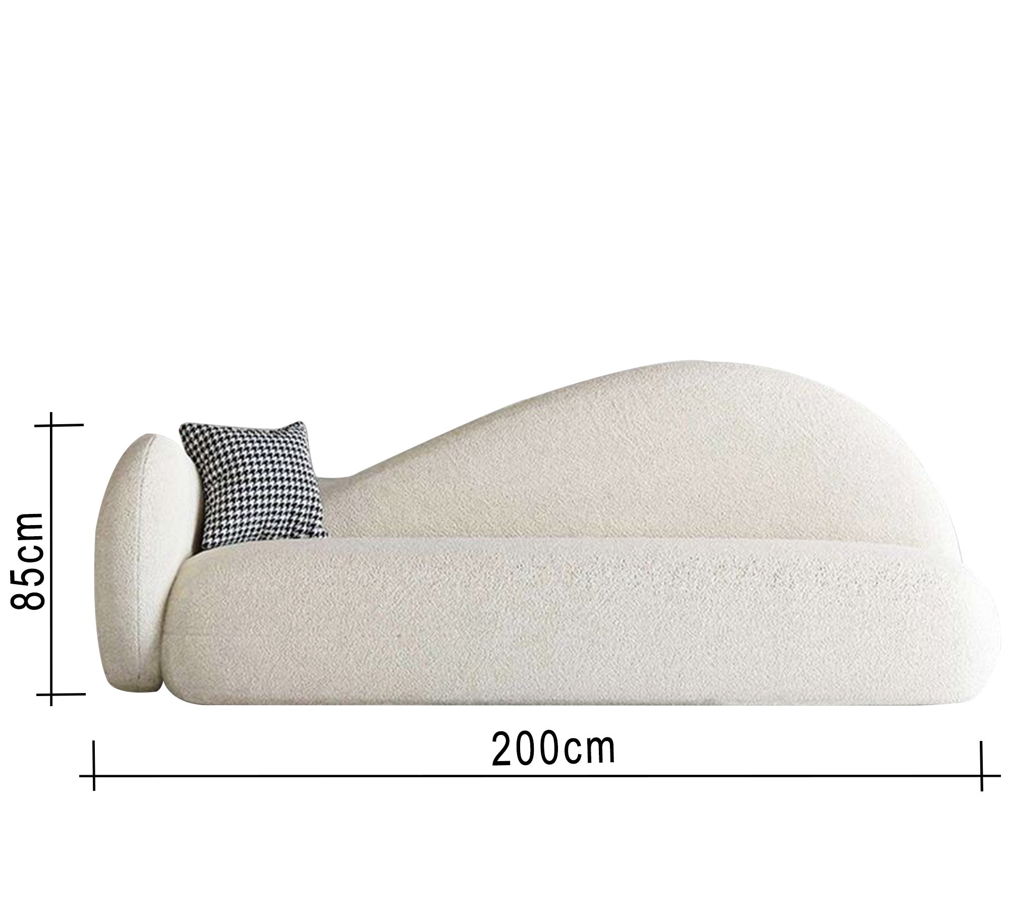 Modern off white curved sofa - Vitrine Furniture - Living room Sofas