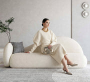 Modern off white curved sofa - Vitrine Furniture - Sofas
