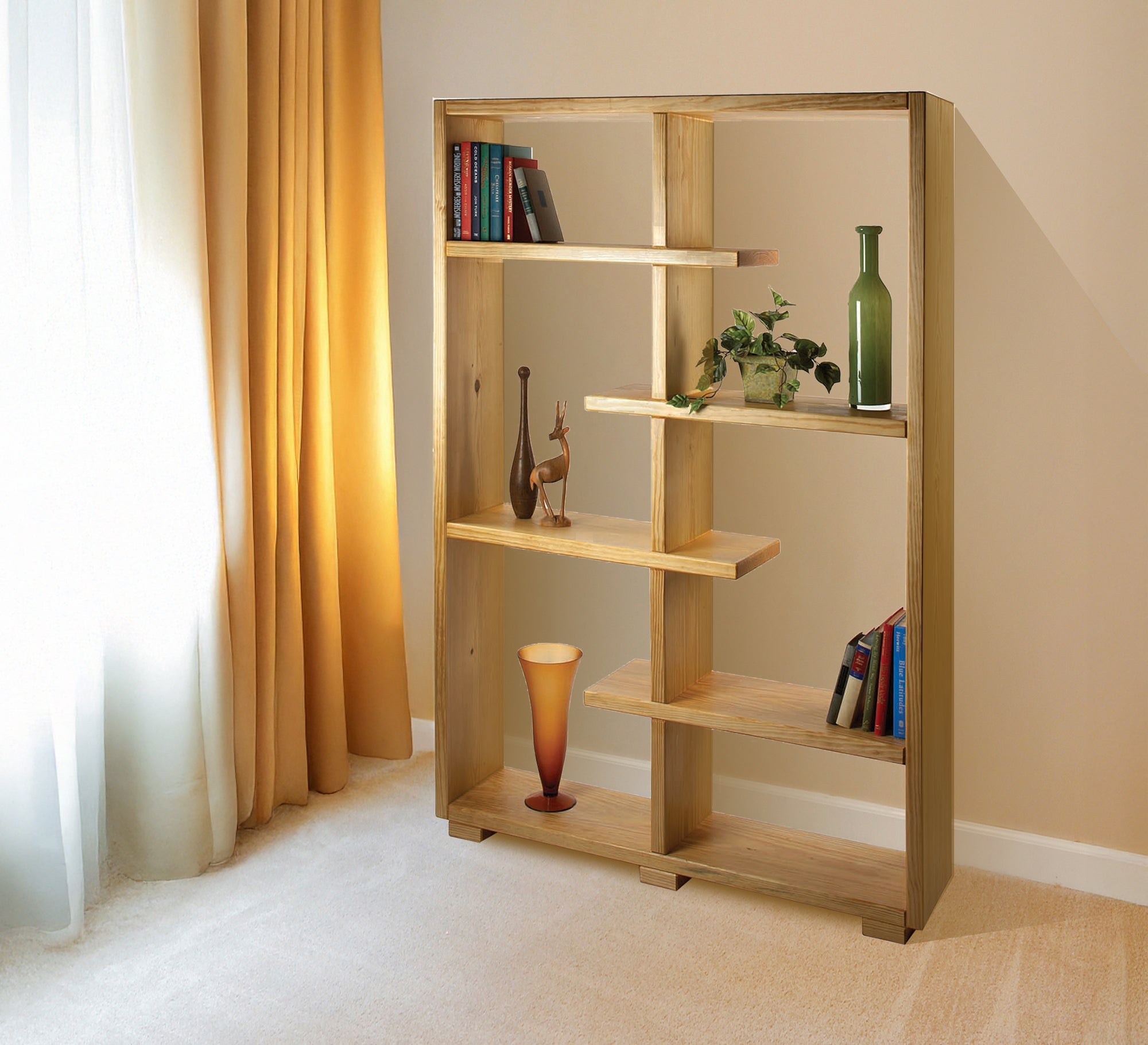 Modern open bookcase with partitions - Vitrine Furniture - Furniture
