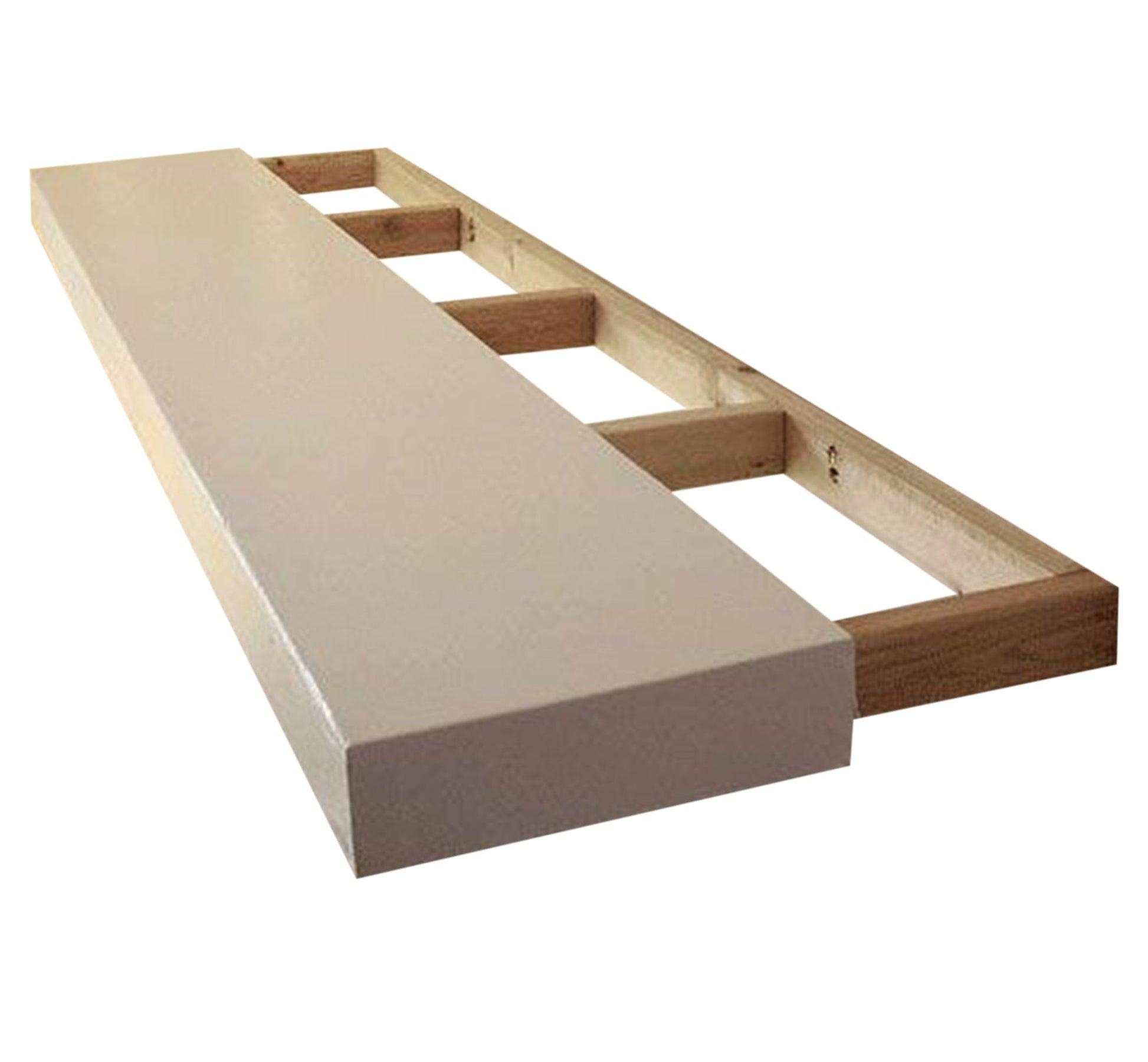 Modern shelf made of white veneer and Swedish wood - Vitrine Furniture - Décor