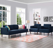 Modern Simple Dark Blue Living Room Set - Vitrine Furniture - Furniture