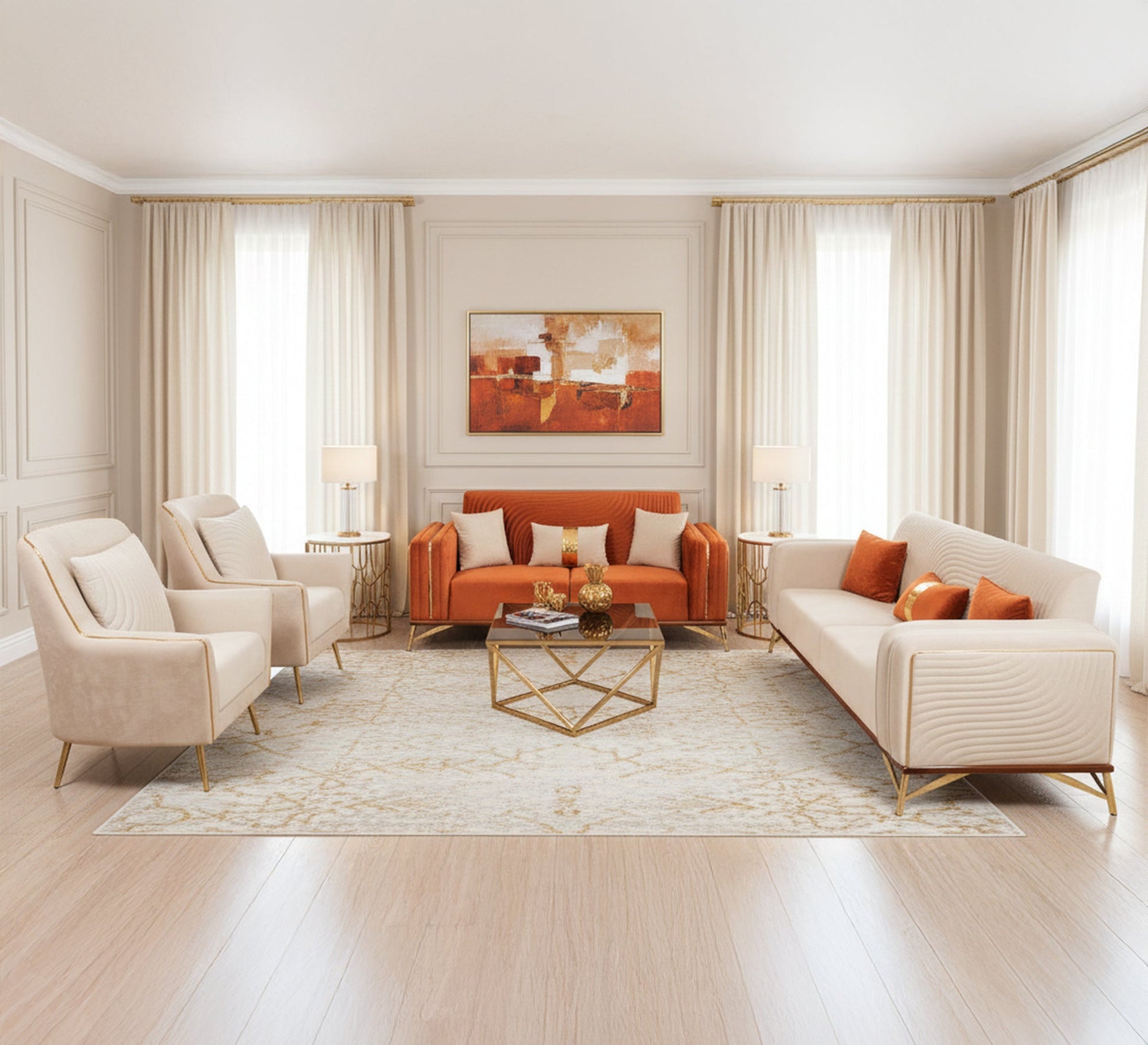 Modern Sofa Set: Sleek, Comfortable, Stylish - Vitrine Furniture - Living room sets