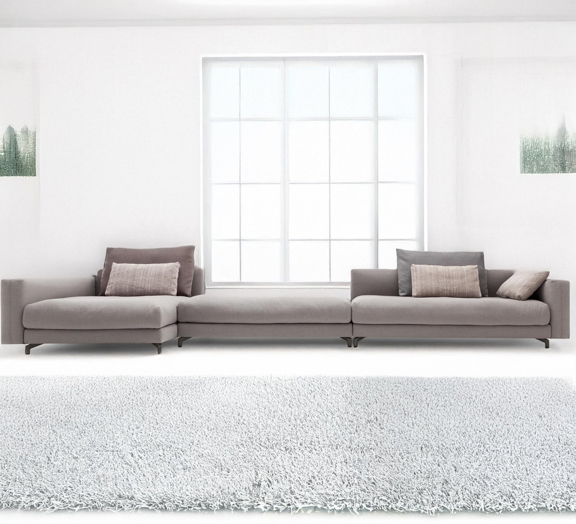 Modern spacious corner sofa in beige grey - Vitrine Furniture - Furniture
