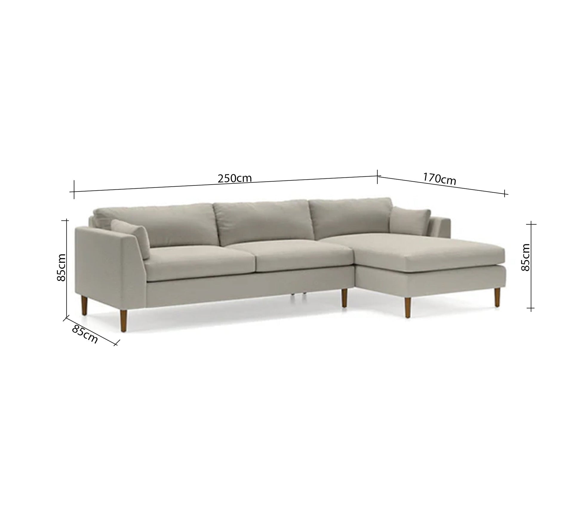 Modern spacious corner sofa in light beige - Vitrine Furniture - Furniture