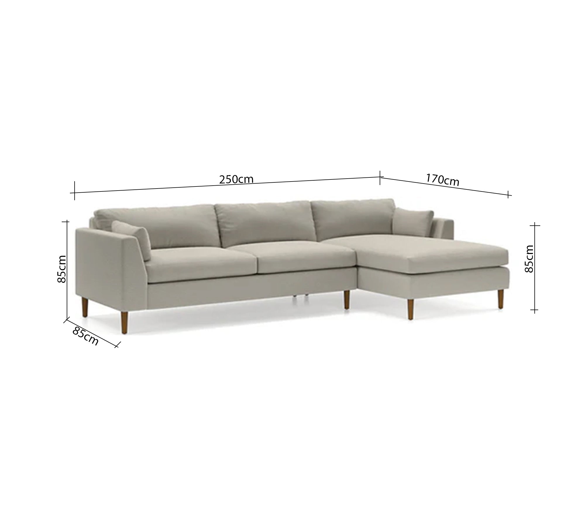 Modern spacious corner sofa in light beige - Vitrine Furniture - Furniture