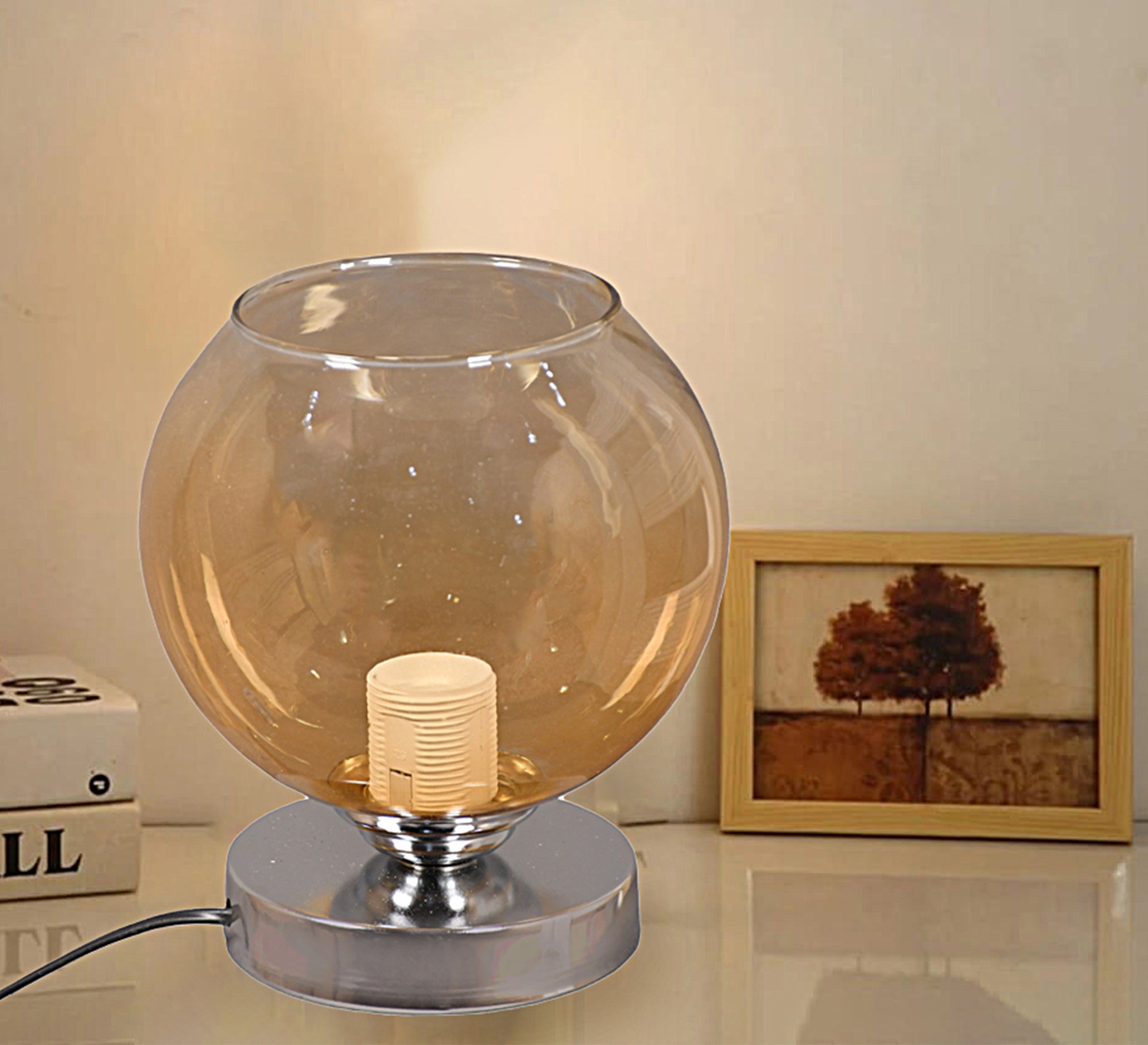 Modern spherical metal and glass lampshade - Vitrine Furniture - Lighting