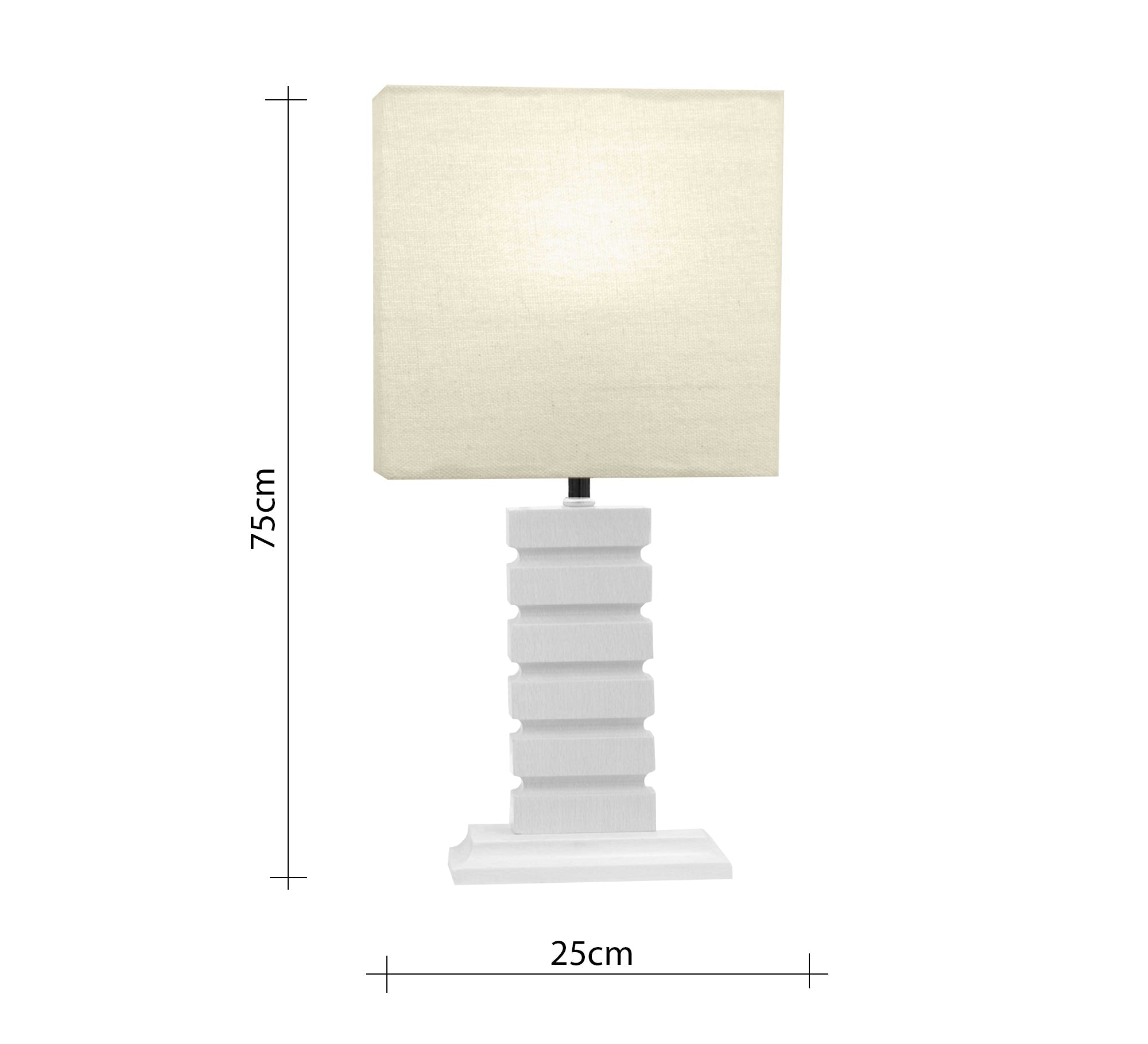 Modern square white table lamp - Vitrine Furniture - Lighting