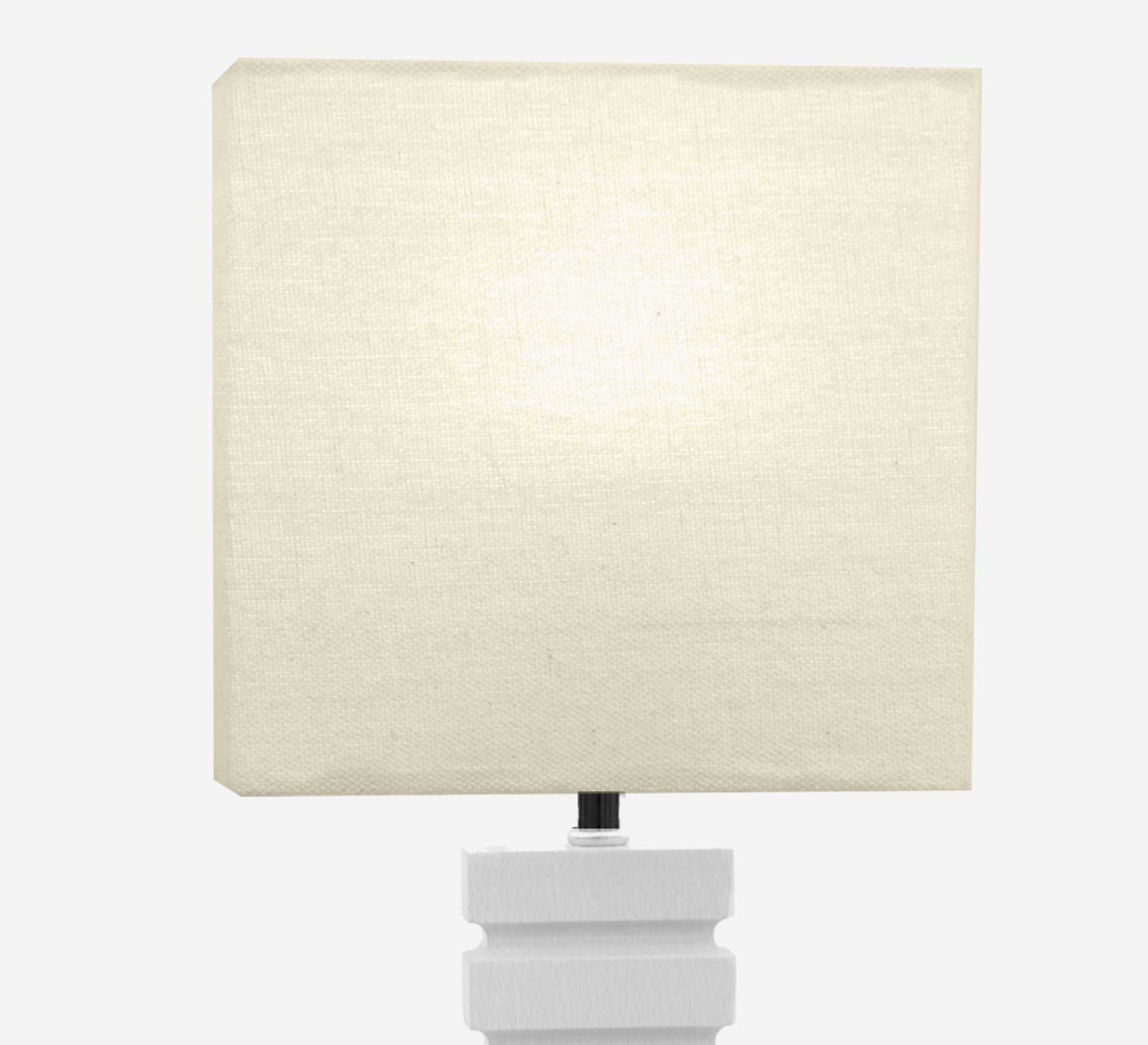 Modern square white table lamp - Vitrine Furniture - Lighting